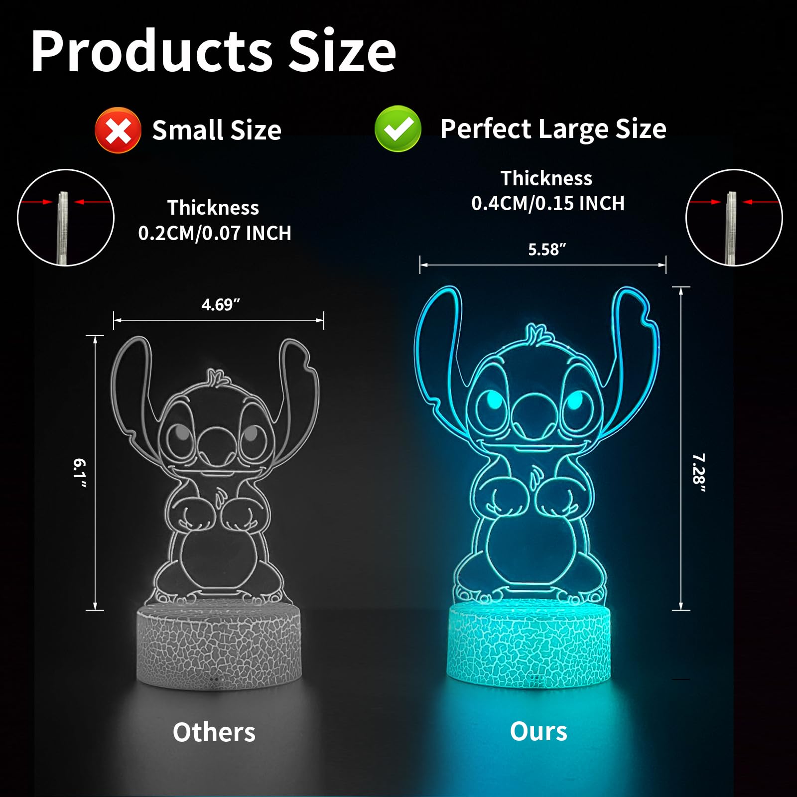 Aihying Cool Night Light,16 Color Night Light,3D Led Lamp With Smart Remote Control,Boy Gifts For Children'S Room Decoration,Chr