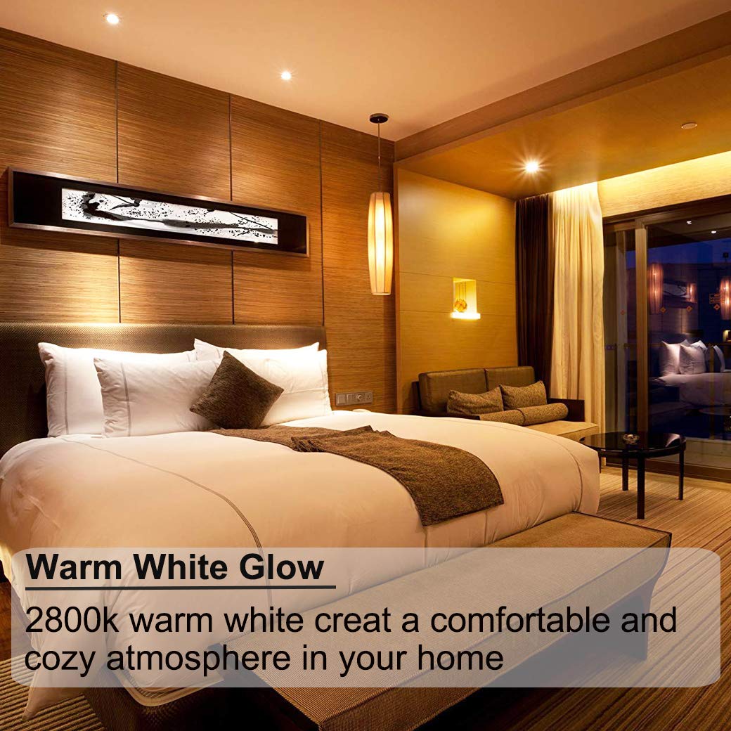 Rnyloas Gu4 Halogen 5W, 6 Pack Gu4 Base Mr11 12V 5W, Long Lasting Gu 4 Mr 11 Dimmable With Glass Cover, Mr 11 Warm White 2800K F