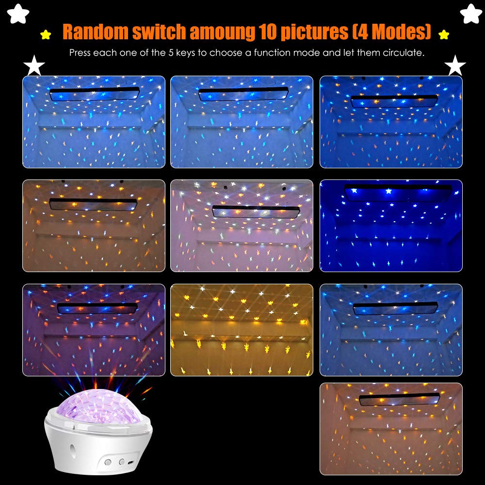 Star Night Light Projector For Kids, Galaxy Baby Star Night Light Projector For Bedroom With Timer Led Sky Light Projector Ceili