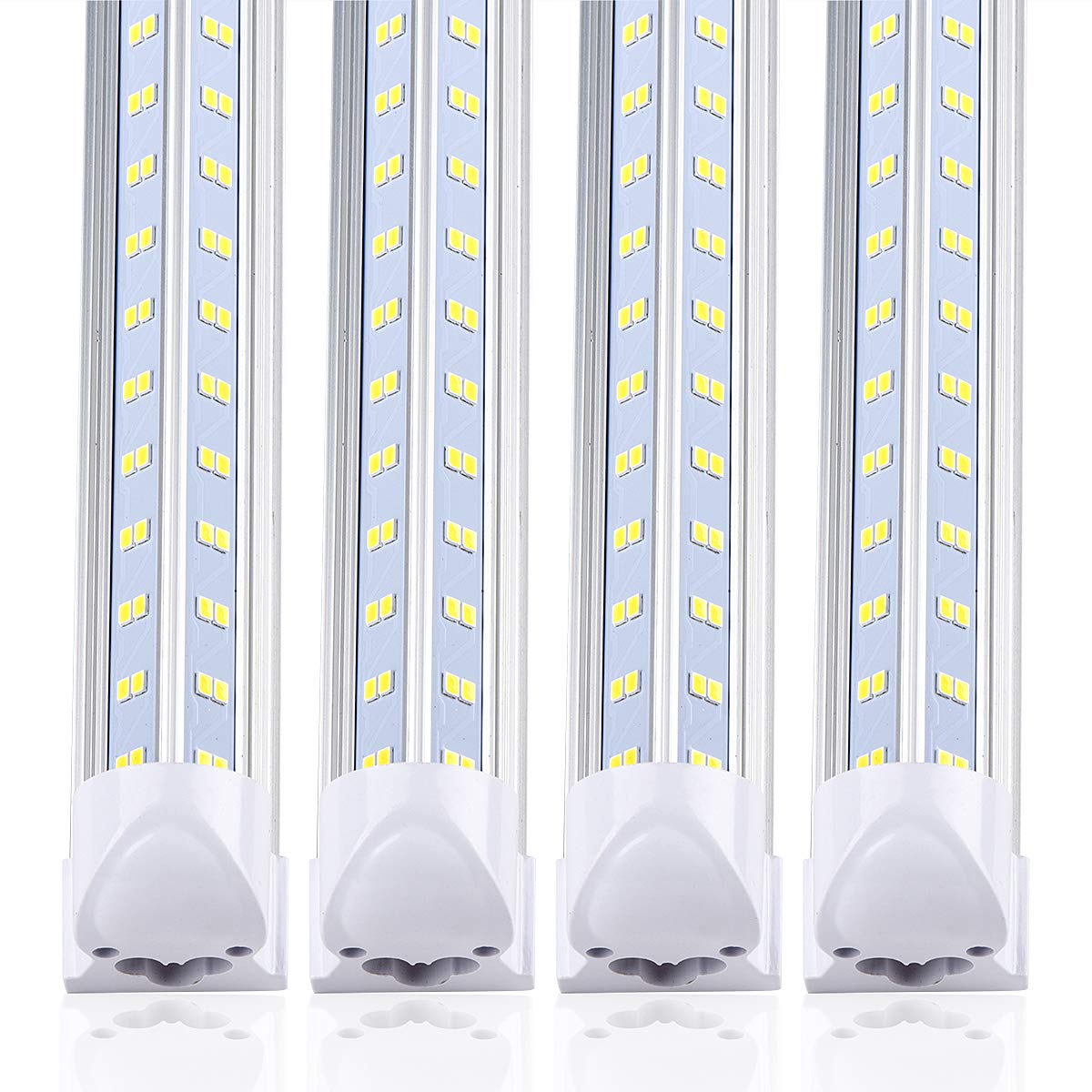 Toptroned (10-Pack) 8Ft Led Shop Light Fixture,V Shape 100W 18500Lm 5000K (Daylight White),8 Foot, 96'' T8 Integrated Led Tube, 