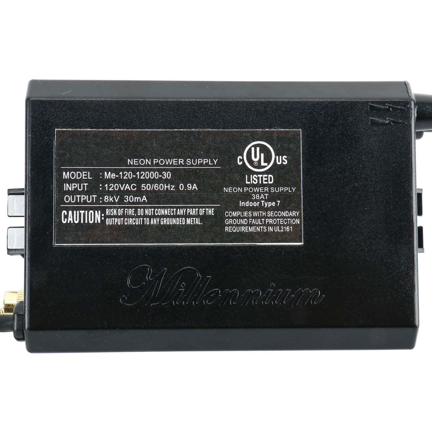 Yaeccc Neon Light Transformer Power Supply 8KV 30mA UL Listed Black ME-120-12000-30