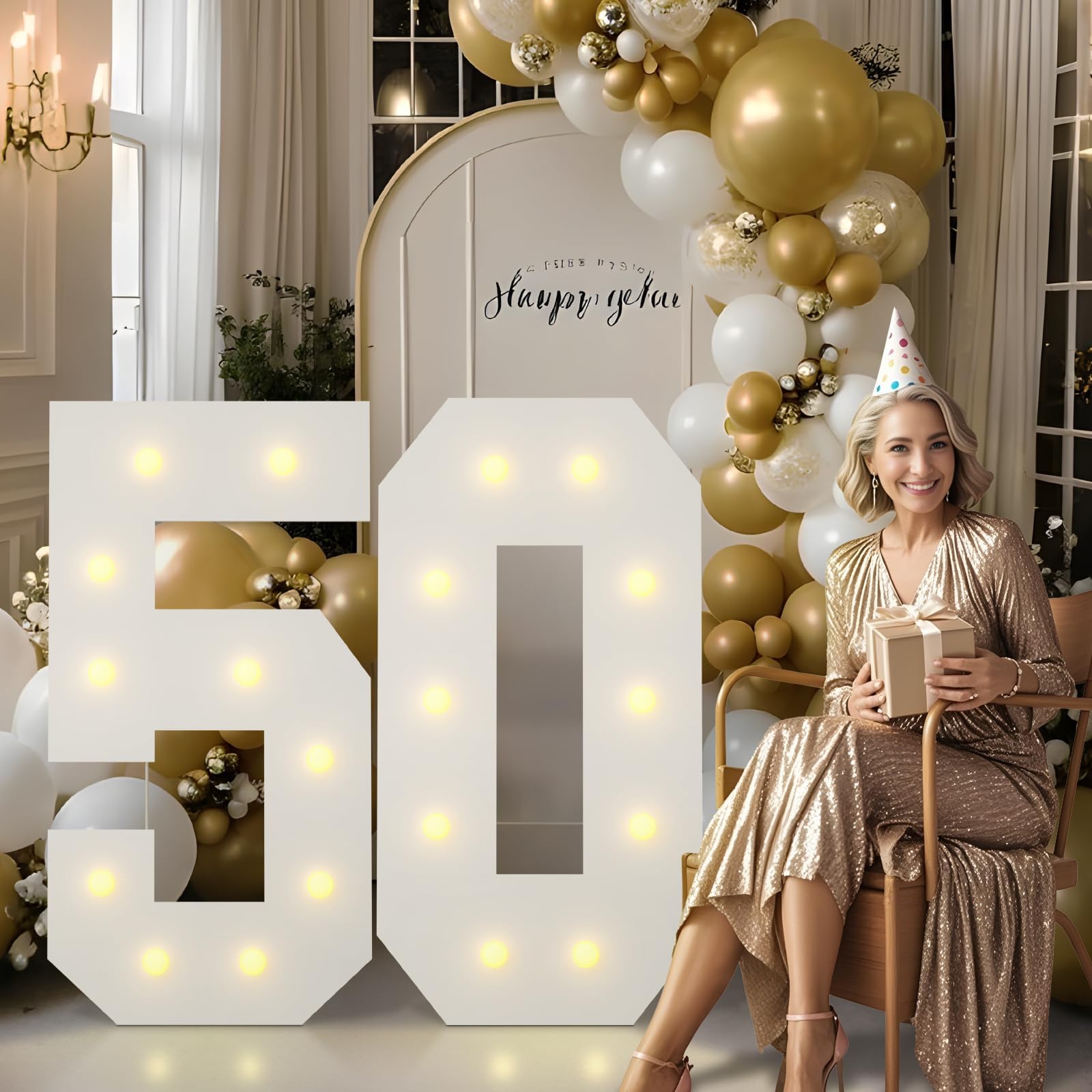 4Ft 18 Marquee Numbers  Big 18 Light Up Numbers For 18Th Birthday Decorations Warm Light 18 Year Old Birthday Decorations For Anniversary Party Decor