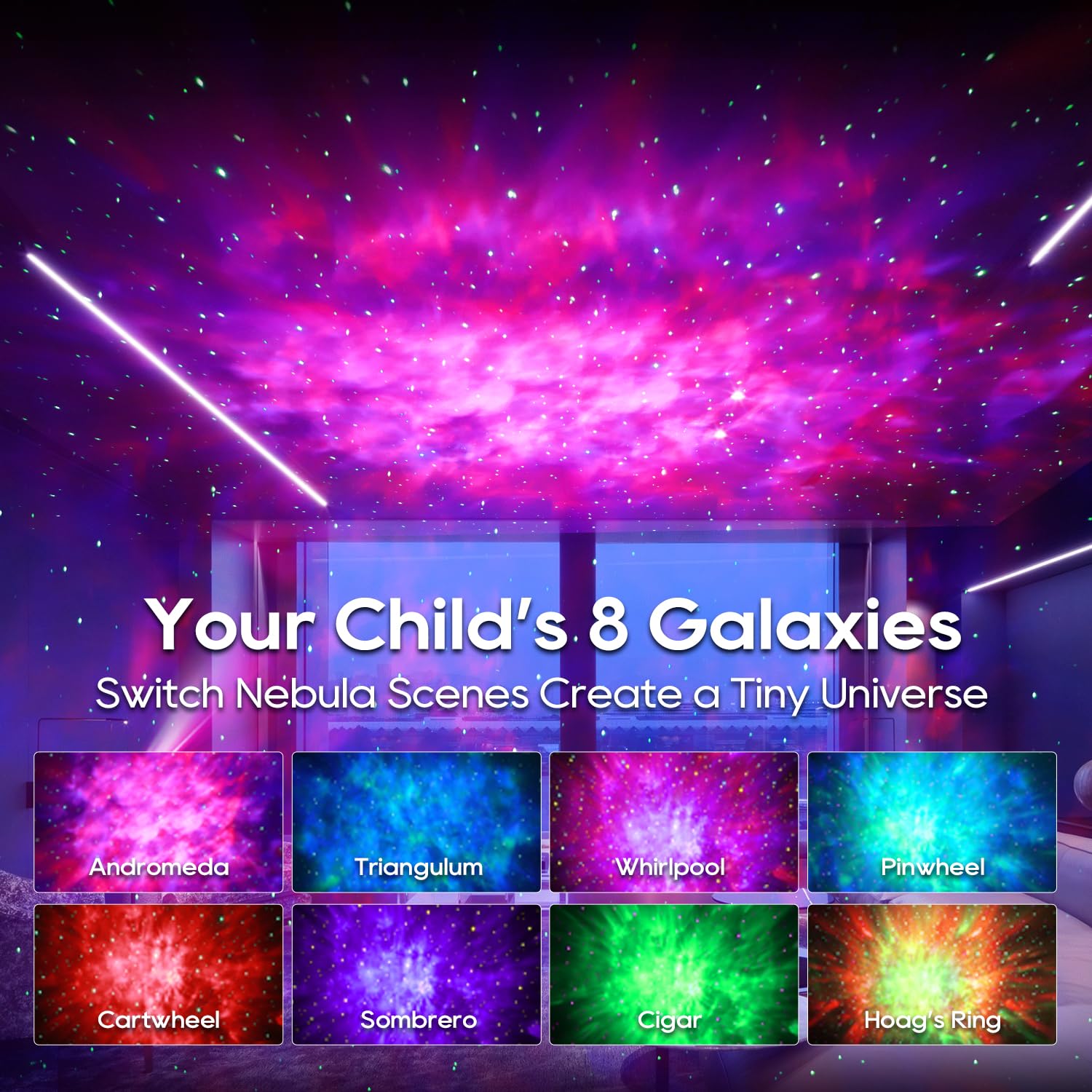 Spoaesn Star Projector Galaxy Night Light - Astronaut LED, Gray, Model TYD-JJWS-001