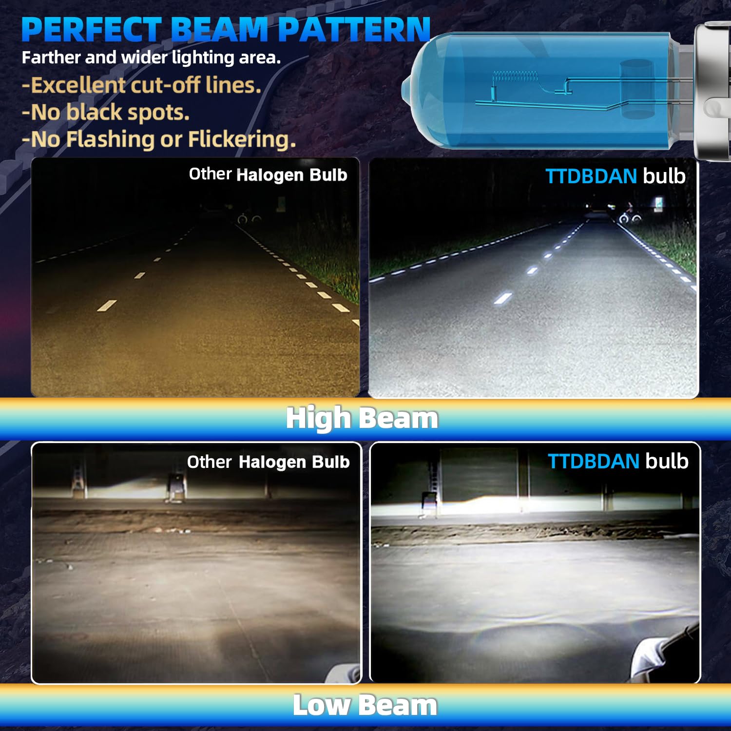 TTDBDAN Headlights Fit For GMC Sierra 1500 2007-2013;GMC Sierra 2500 HD 3500 HD 2007-2014 & 2017-2020 Halogen Headlight Bulbs,90