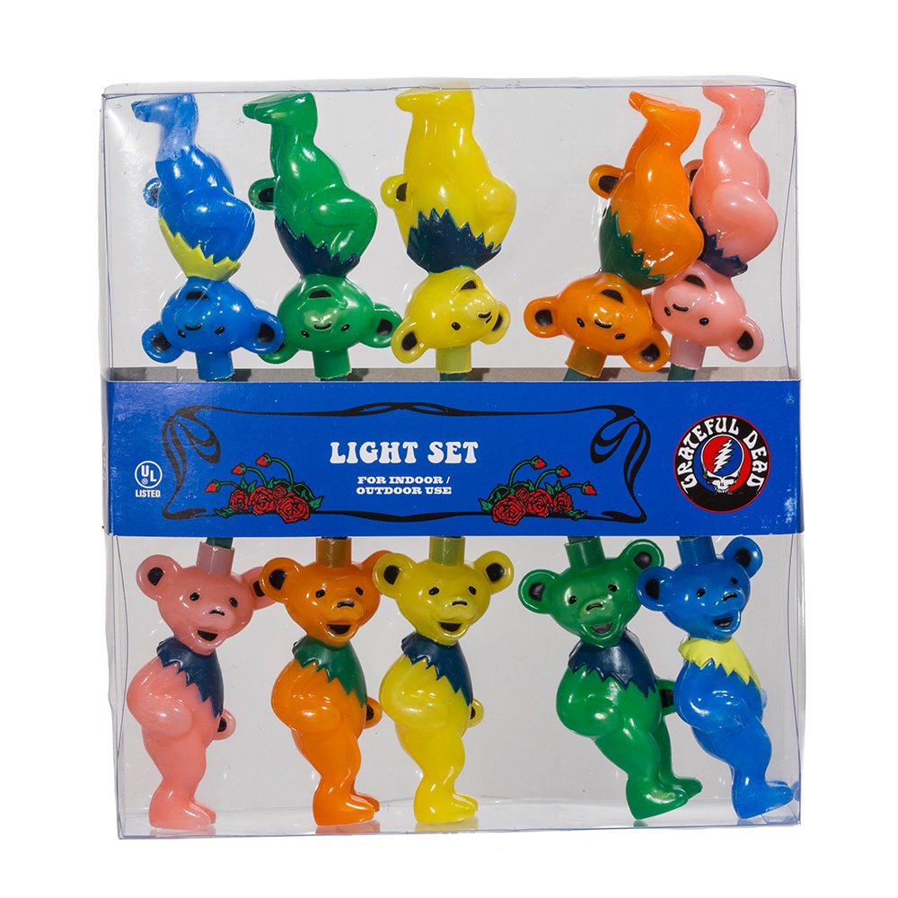 Grateful Dead 10-Light Bears Light Set, 11.5ft, Multicolor, Model GD9141
