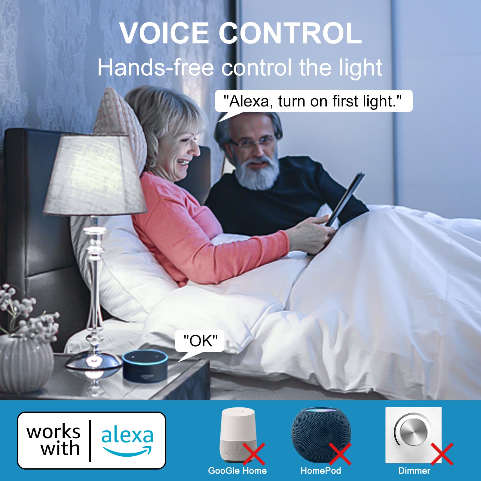 Smart Light Bulbs 13W E26 Smart Led Light Bulb Compatible With Alexa Warm White To White A19 App Control Bulb Bluetooth Mesh 4 P
