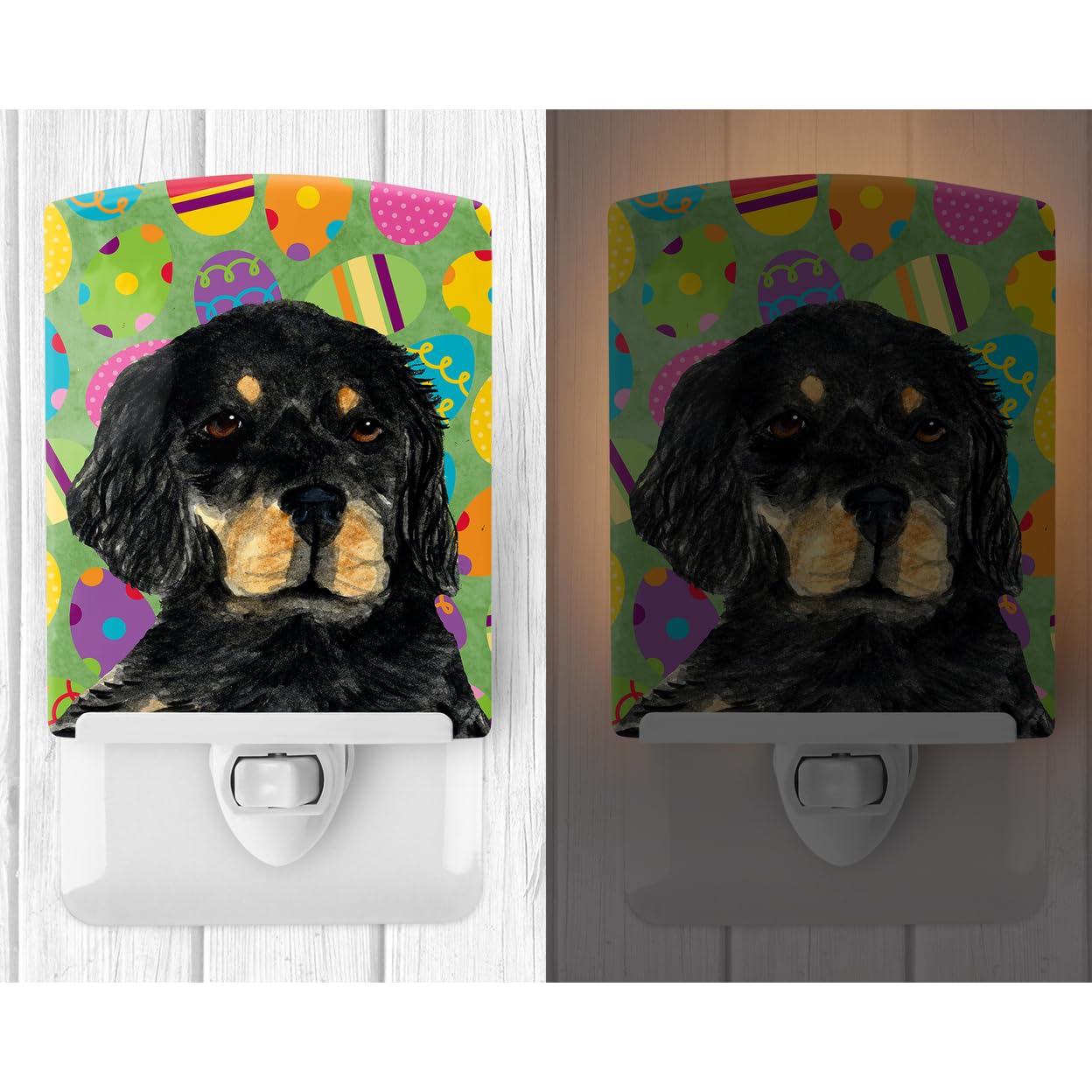 Carolines Treasures Ceramic Night Light, Gordon Setter Design, UL-Certified, 6x4x3in, Multicolor, Model SS4860CNL