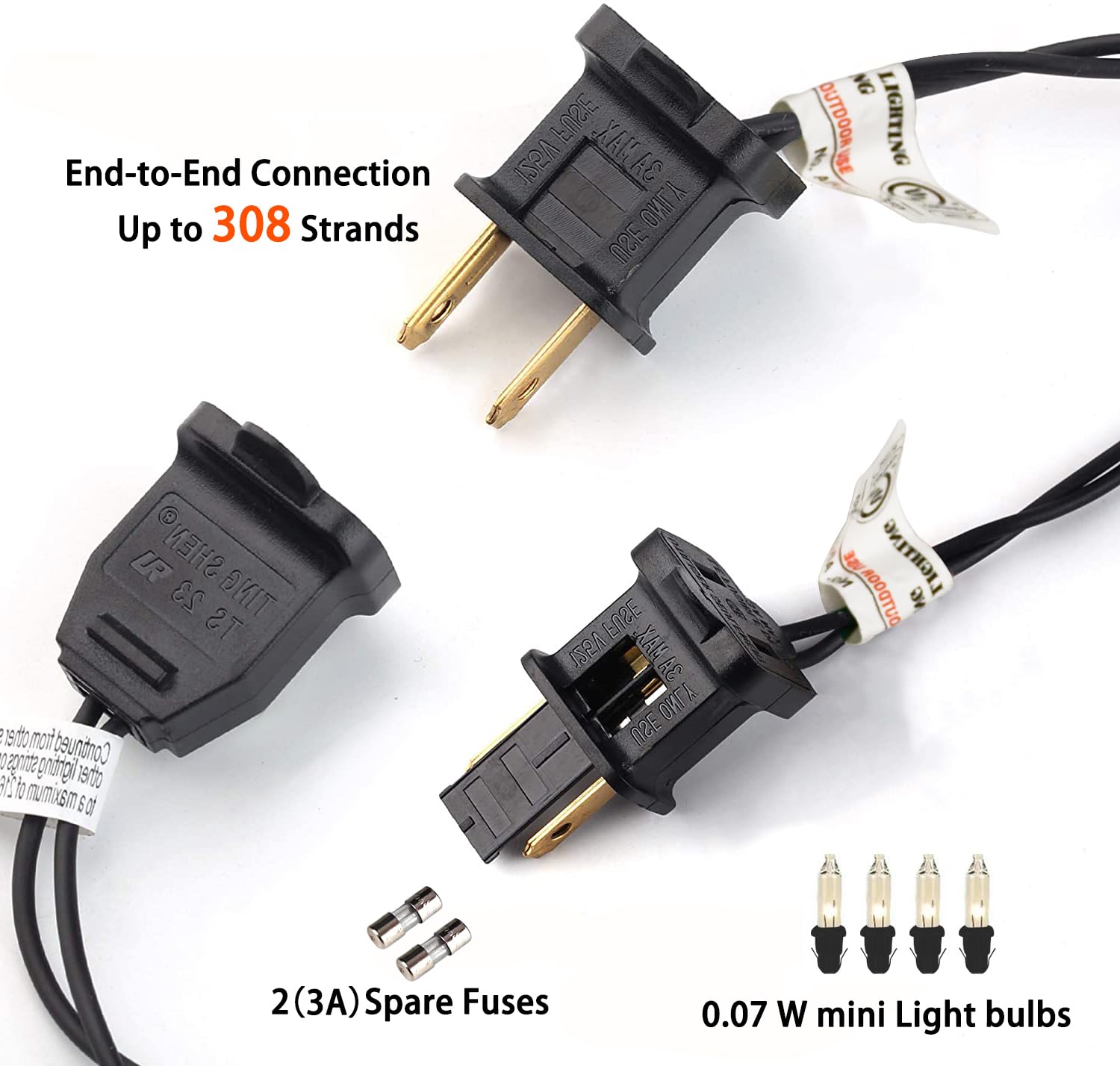 Konictom Halloween Pumpkin String Lights, 8.5Ft, 10 Orange Bulbs, Indoor/Outdoor Decor