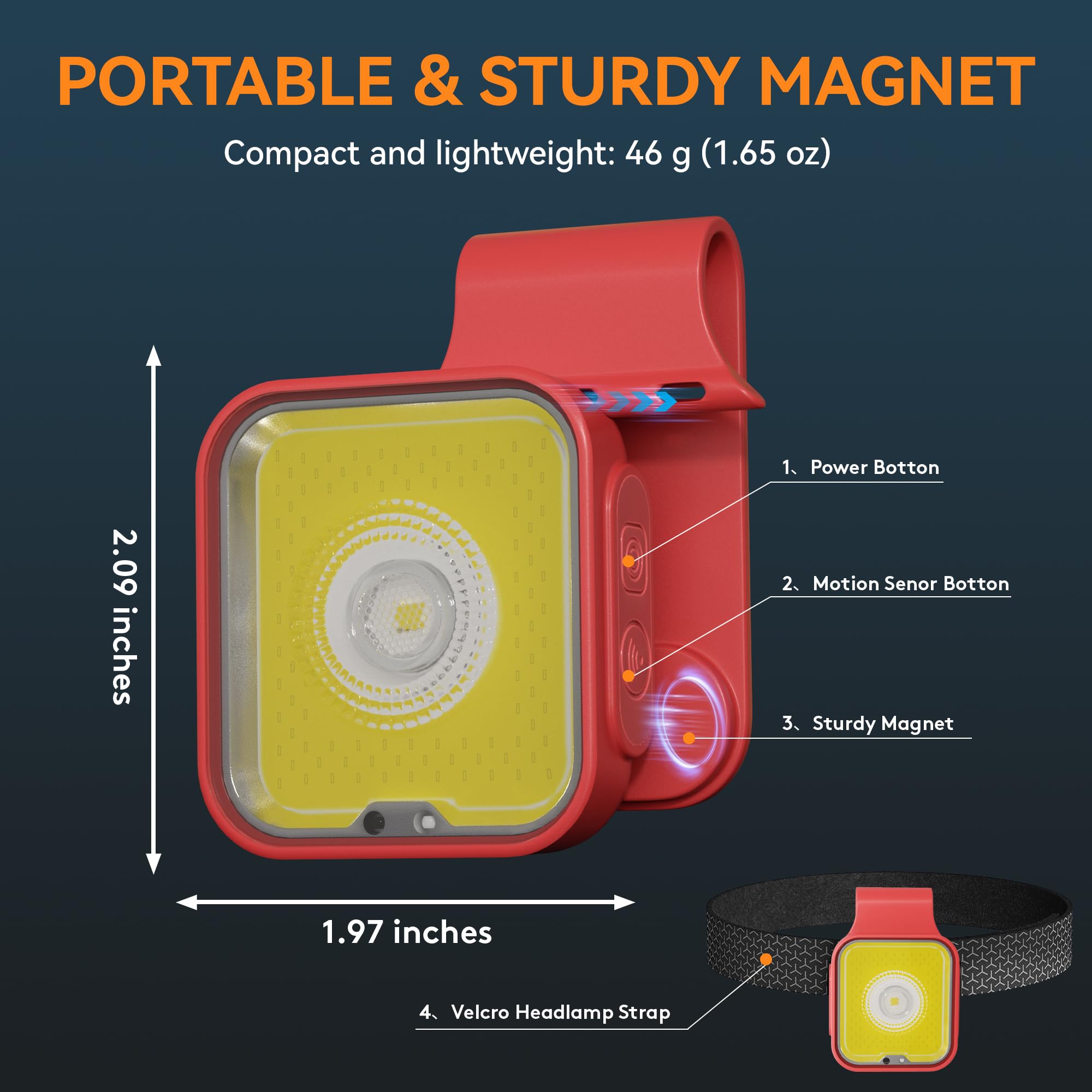 Yls Running Lights For Runners  Rechargeable Clip On Light With 12 Lighting Modes  Led Night Safety-Light For Walking  Camping  Hiking  Jogging  Outdoor Adventure  Red
