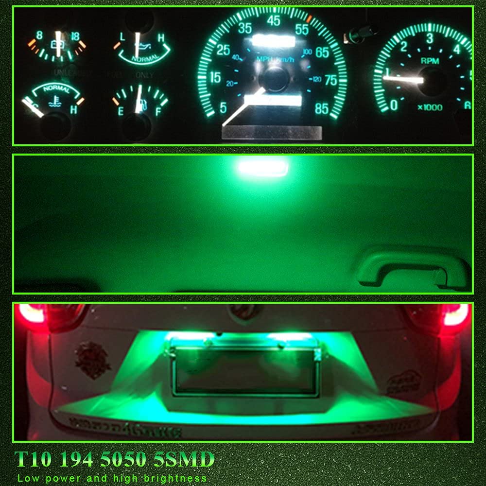 EverBright T10 194 168 2825 W5W 5050 5SMD LED Bulb for Car Replacement Interior Lights Wedge Dome, Trunk, Dashboard Bulb License