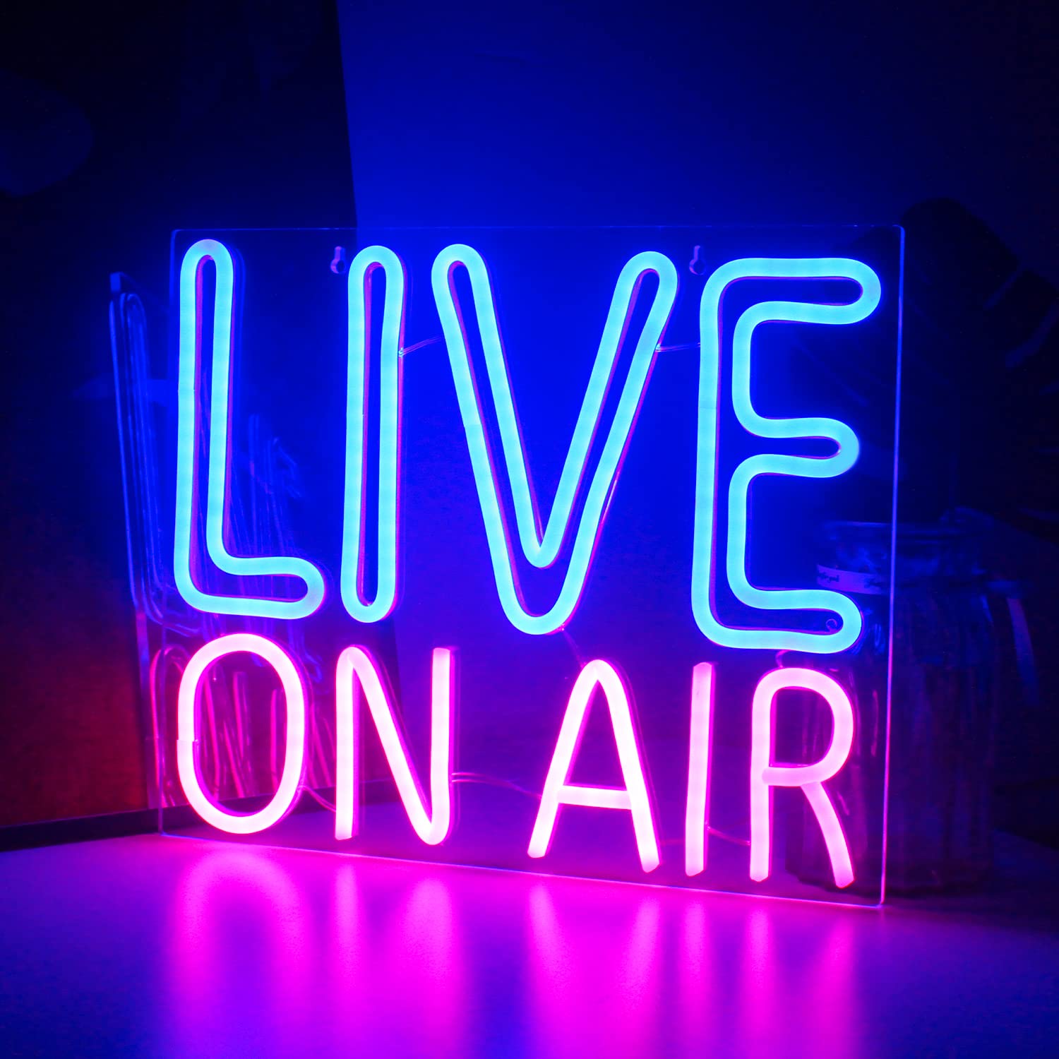 Looklight Neon Sign, LED Wall Decor Light, Multicolor Acrylic On Air Sign for Game Room, Studio, Bedroom, Aesthetic Home Decor