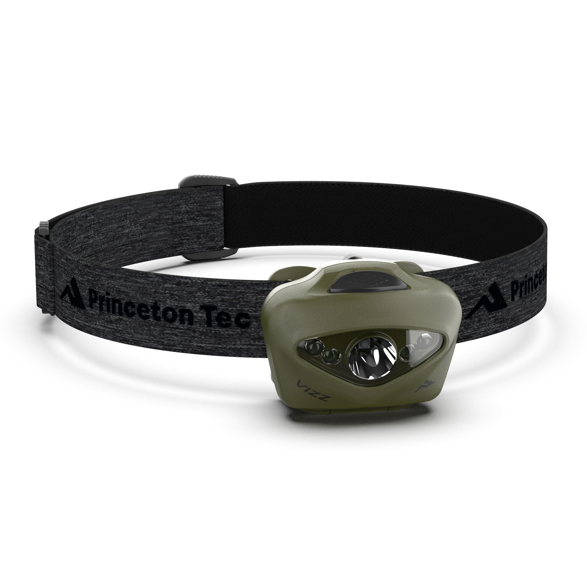 Princeton Tec Vizz Headlamp 550 Lumen LED, Dimmable, IPX7 Water Resistant, One Size, Green, Model VIZZ22-GR/DG
