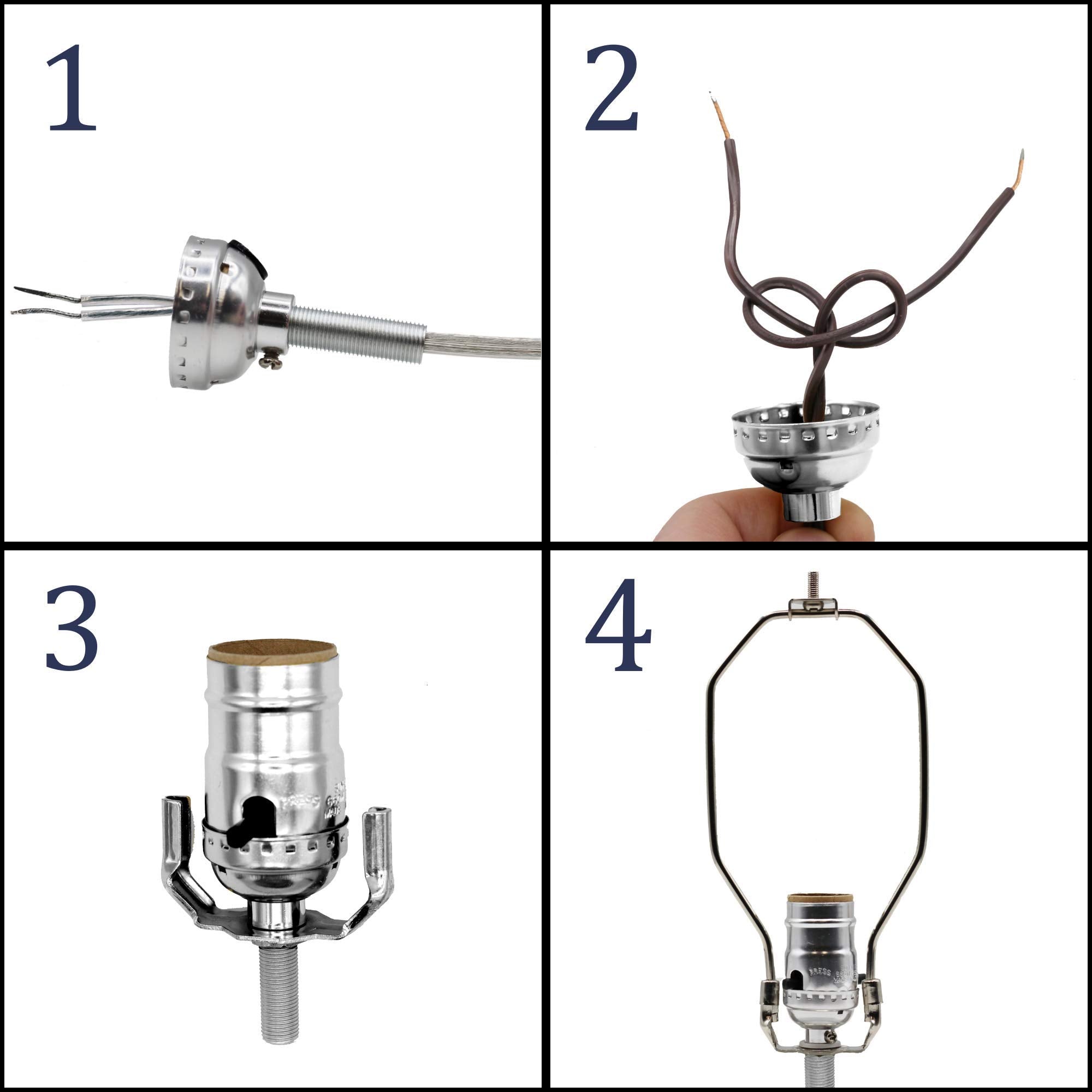 Creative Hobbies Lamp Kit For Liquor Bottles, Wine Bottles - Includes All Adapters, Socket, Cord And Harp (Antique)