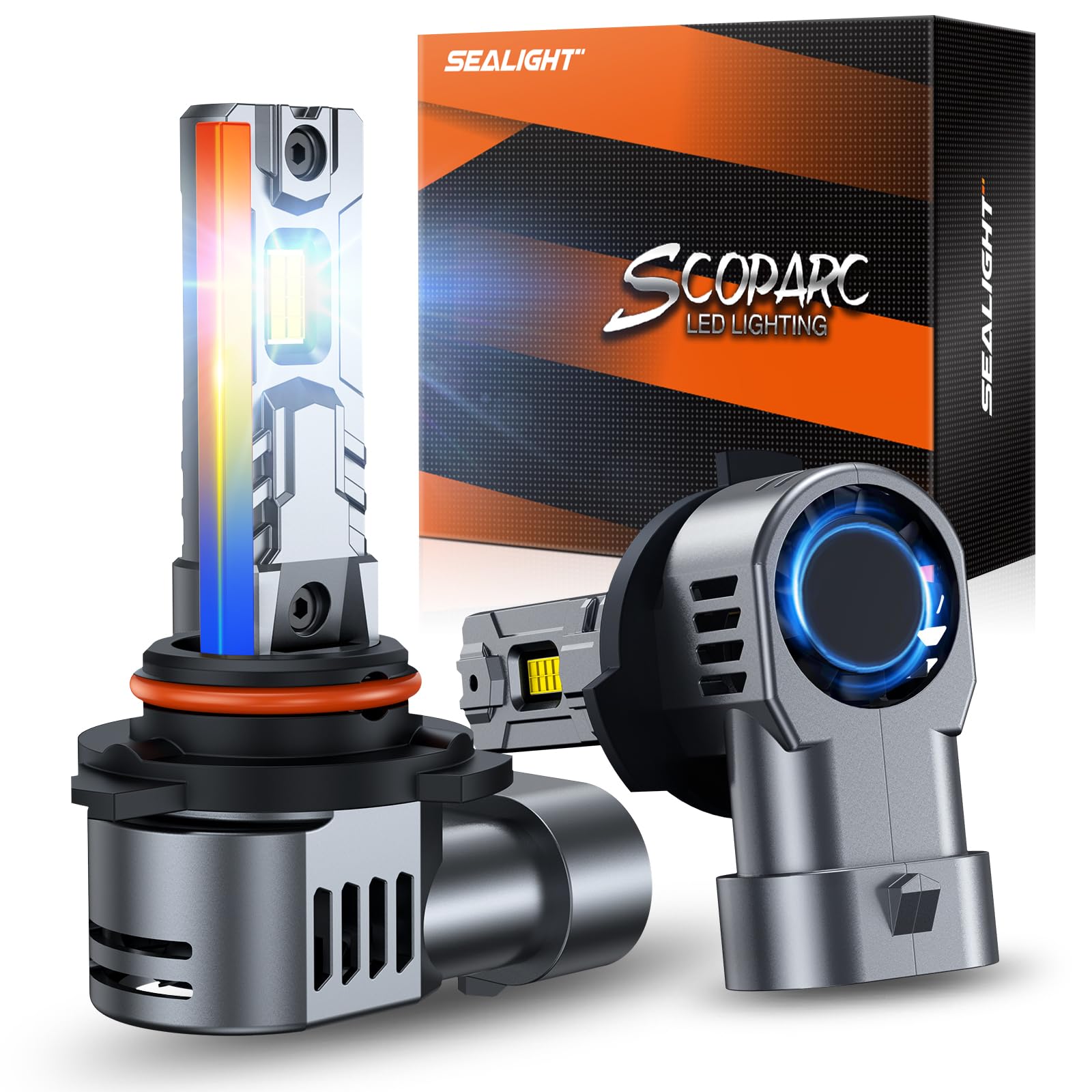 SEALIGHT 9012 Light Bulbs, HIR2 Fog Lights with 14000RPM Cooling Fan, Plug-N-Play, White