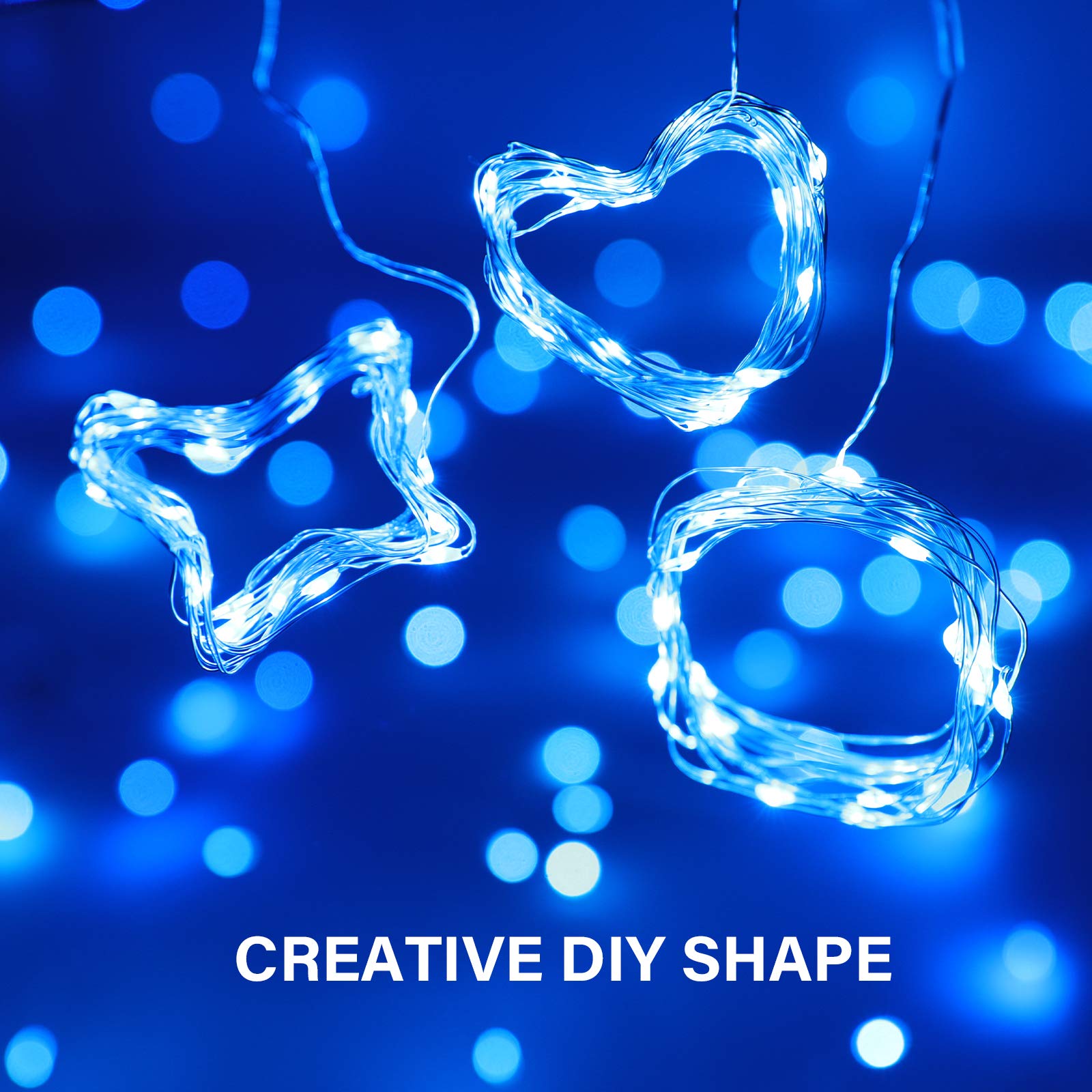Onforu Fairy Lights 16 Pack, 6.5ft Blue Mini String Lights, 20 LED Copper Wire, IP67 Waterproof, Perfect for DIY Decor