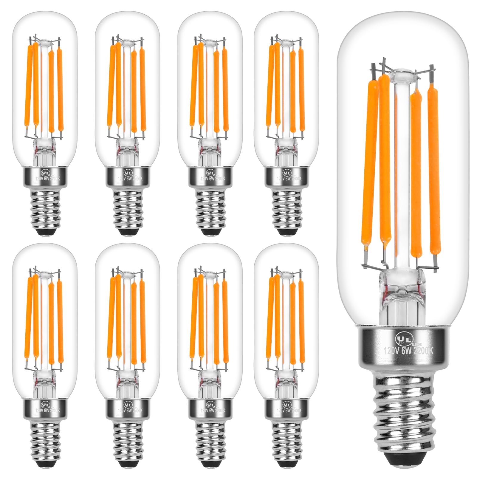 Porbench E12 Led Bulb, 6W E12 Bulb Dimmable (60W Equivalent) With Soft Warm White 2200K, Candelabra Light Bulbs With 90+ Cri, No