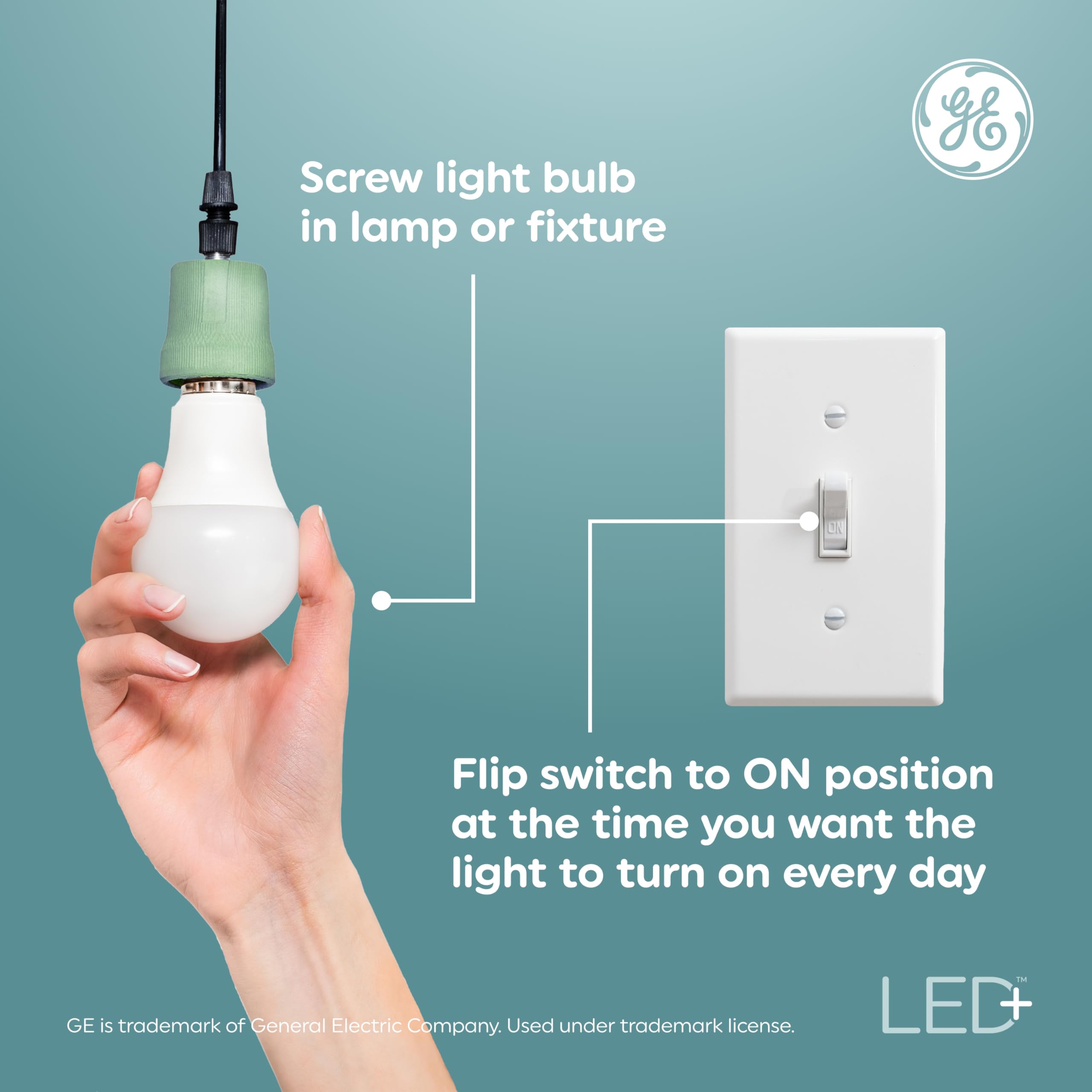 Ge Led+ Timer Br30 Led Light Bulbs, Built-In Automatic Indoor Timer Light, 8W, Soft White (3 Pack)