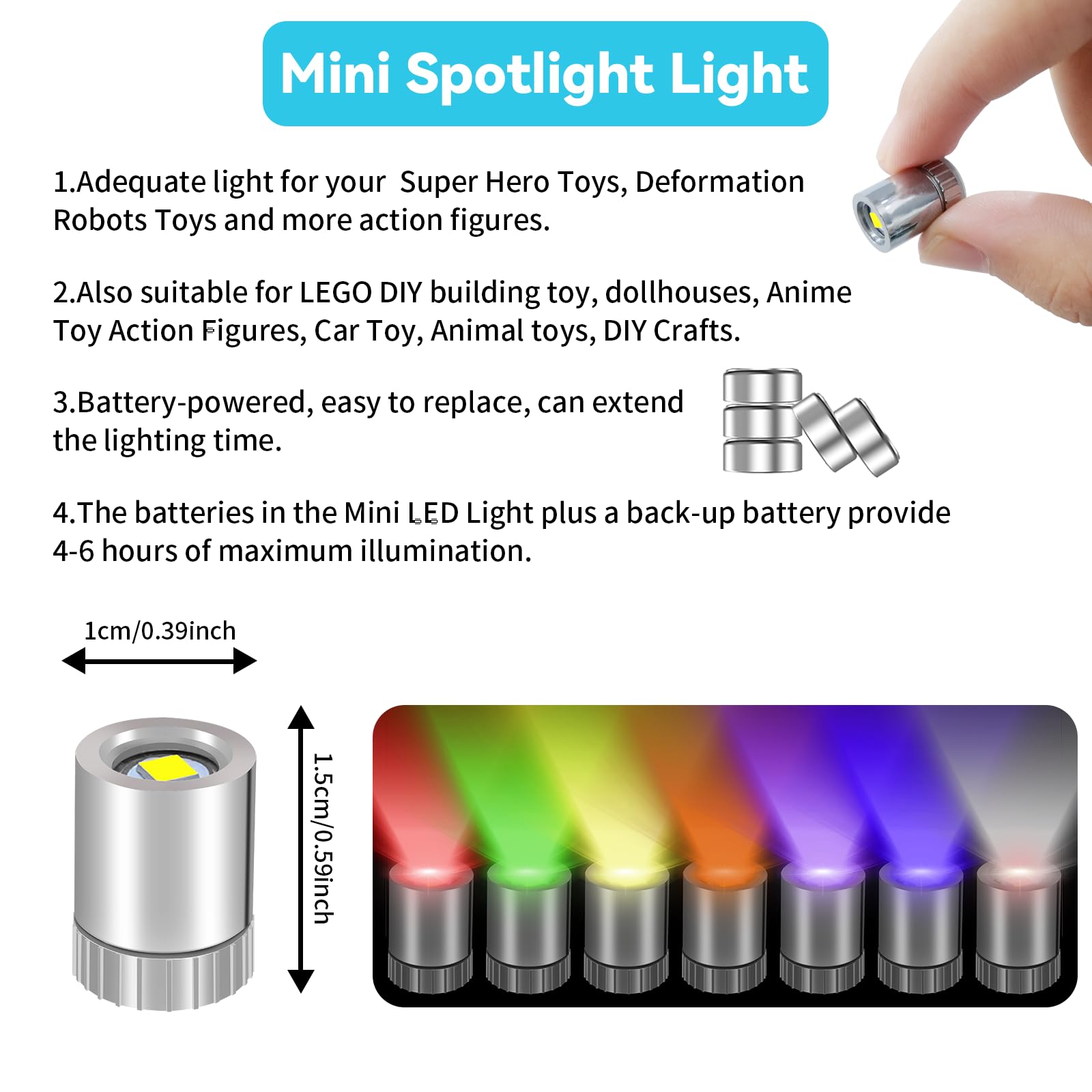 Mini Led Lights  10 Pcs Small Spotlight Battery Operated Tiny Smd Lamp  Miniature Led Light For Diy Hand Craft  Small Ssl Lights For Dollhouse  Action Figures  Toy Building (Warm White)
