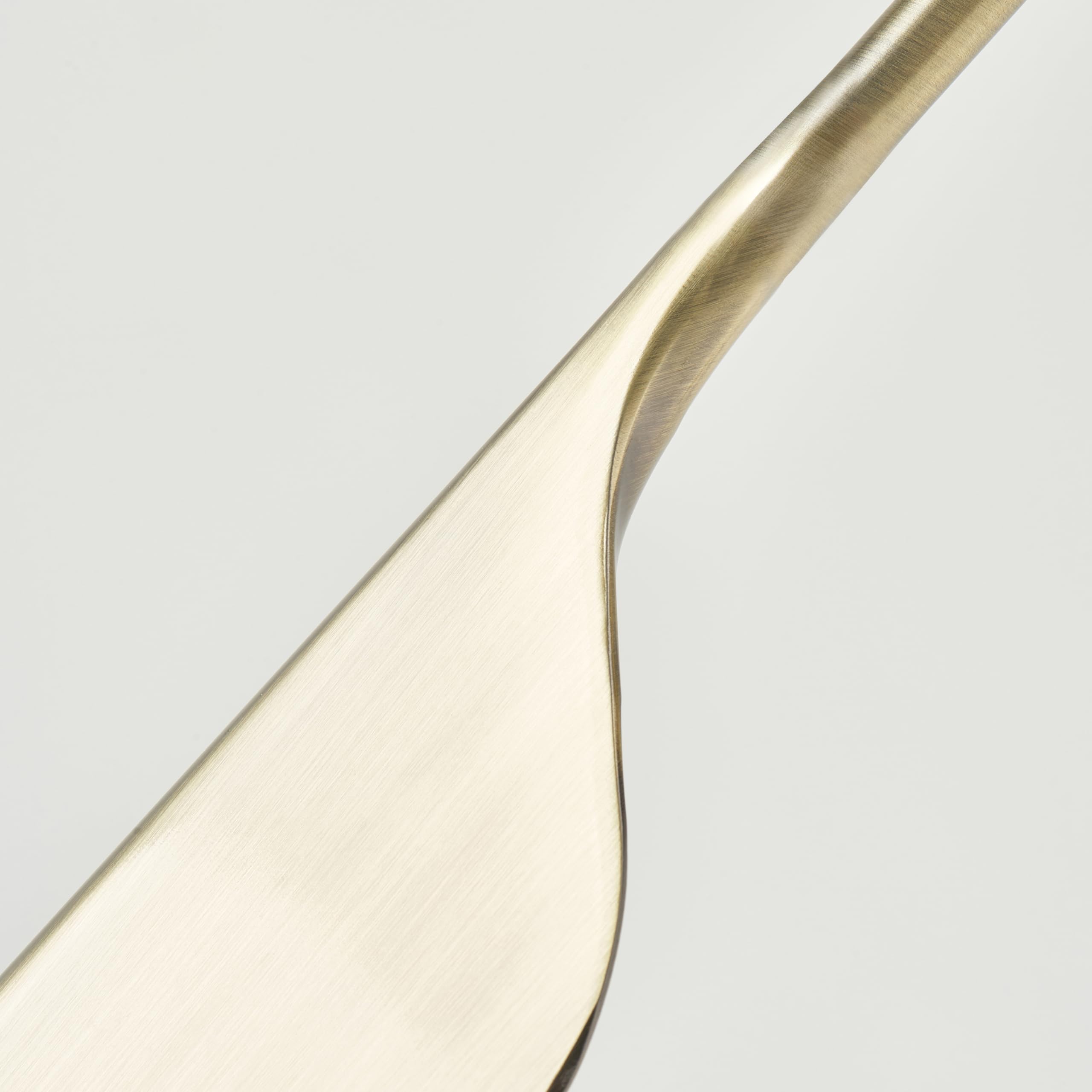 Brightech Leaf LED Reading Lamp - Dimmable Floor Lamp, Adjustable Height, Antique Brass, Perfect for Living Rooms & Offices, Model 211179AB