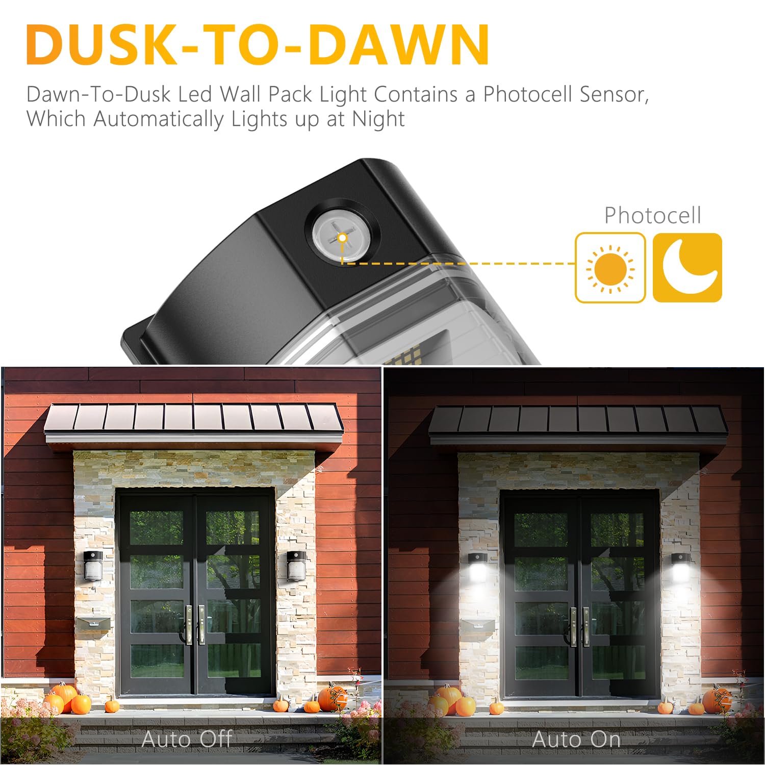 JC-LGL 30W LED Wall Pack Light, 3600LM, 5000K Daylight, IP65 Waterproof, 6 Pack, Black, Model L231030