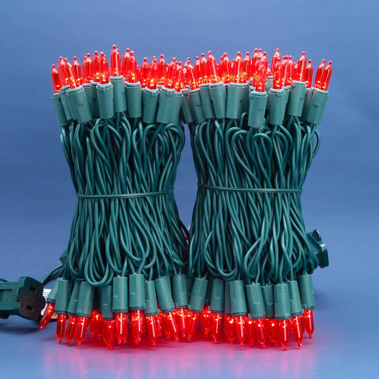 Sweet Shine 200 Count Red Led Christmas Lights, 66 Ft Green Wire, Ul Certified Holiday String Lights