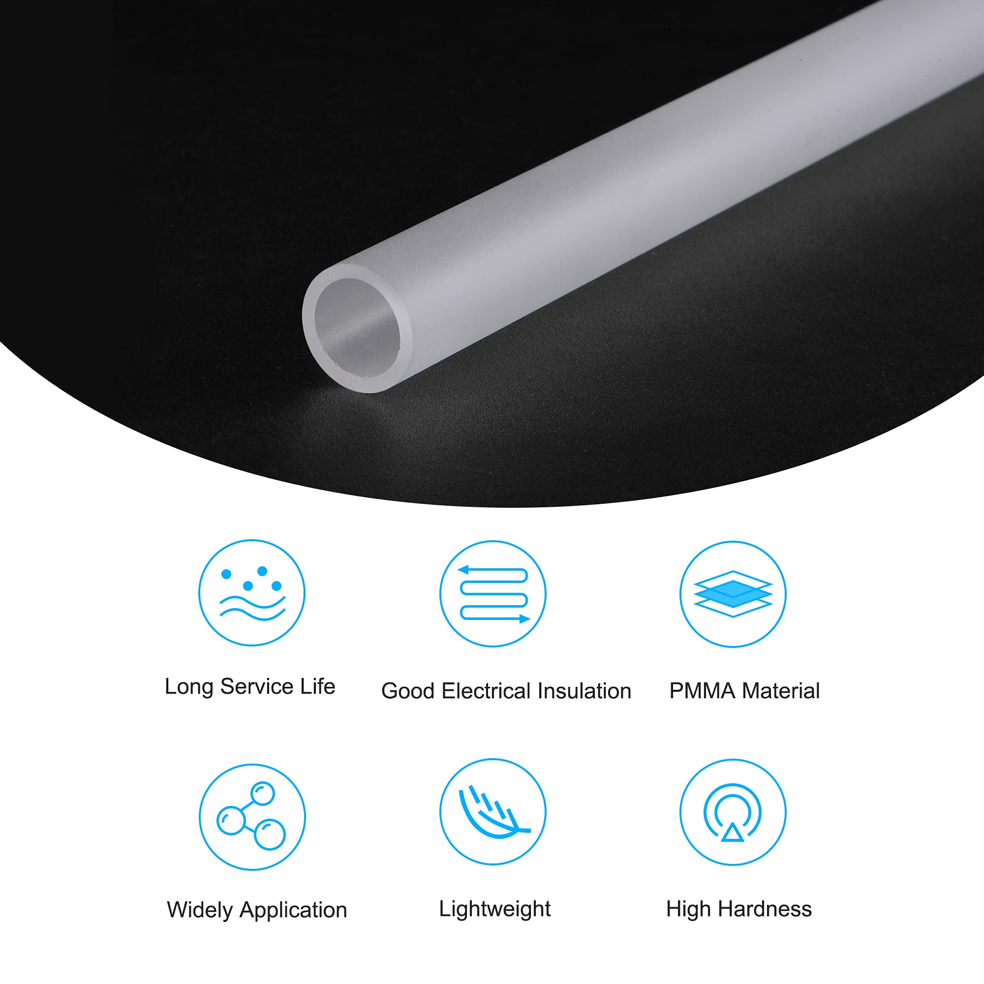 Meccanixity Clear Frosted Acrylic Lamp Shade 14Mmx18Mm 305Mm For Lampshade, Lighting