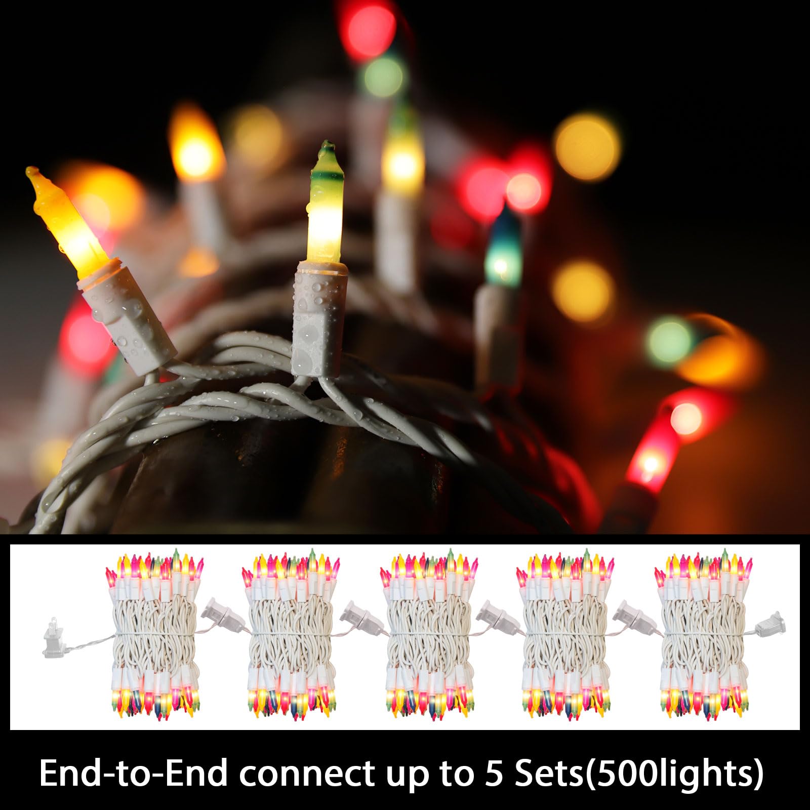 LAMPHOME Easter String Lights - 100 Count Mini Pastel Fairy Lights, 19.6FT, Copper Wire, UL Certified for Indoor/Outdoor Decoration