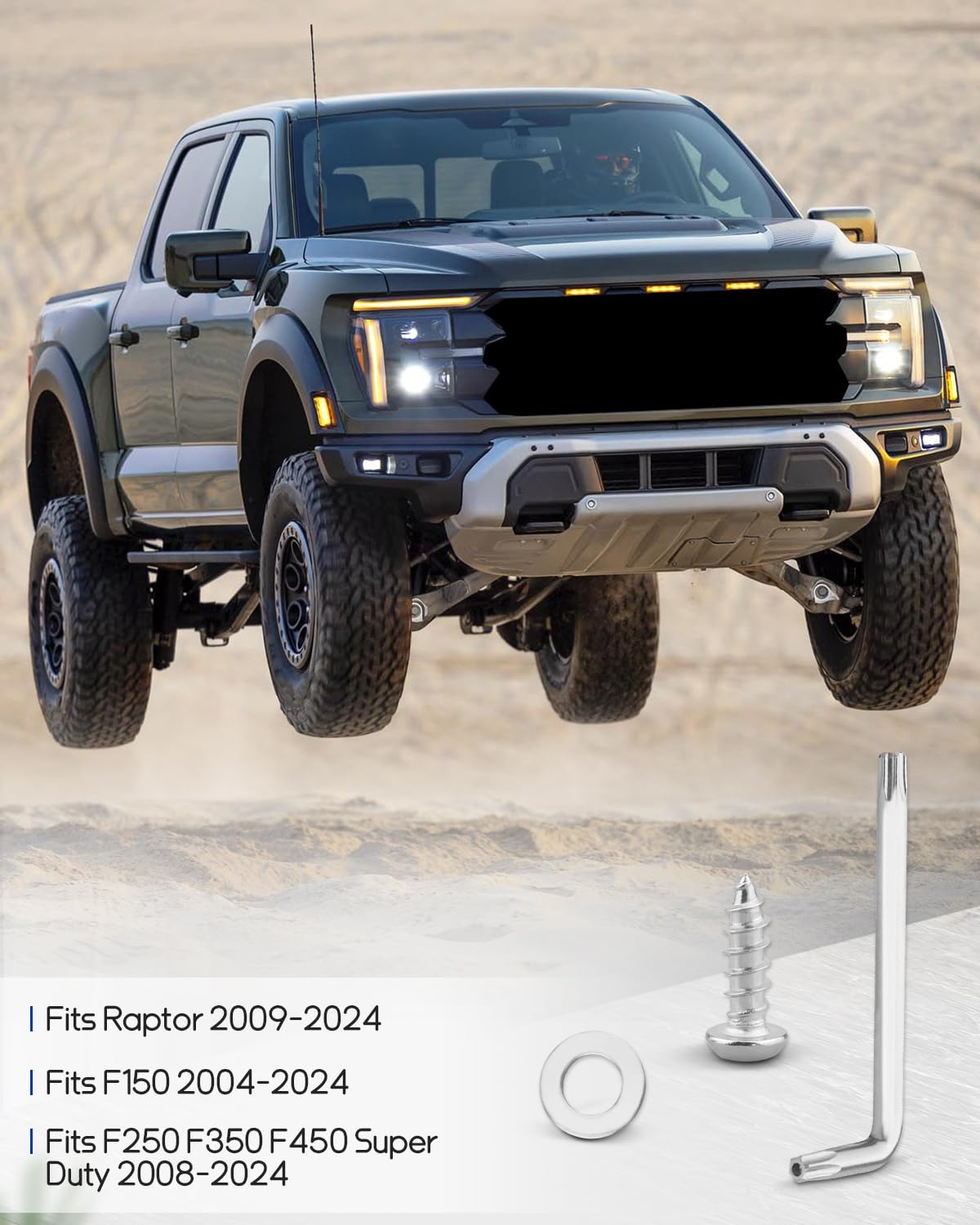 Anodzu Tail Light Theft Deterrent Fit For Ford Raptor F150 F250 F350 F450 Super Duty 2004-2024