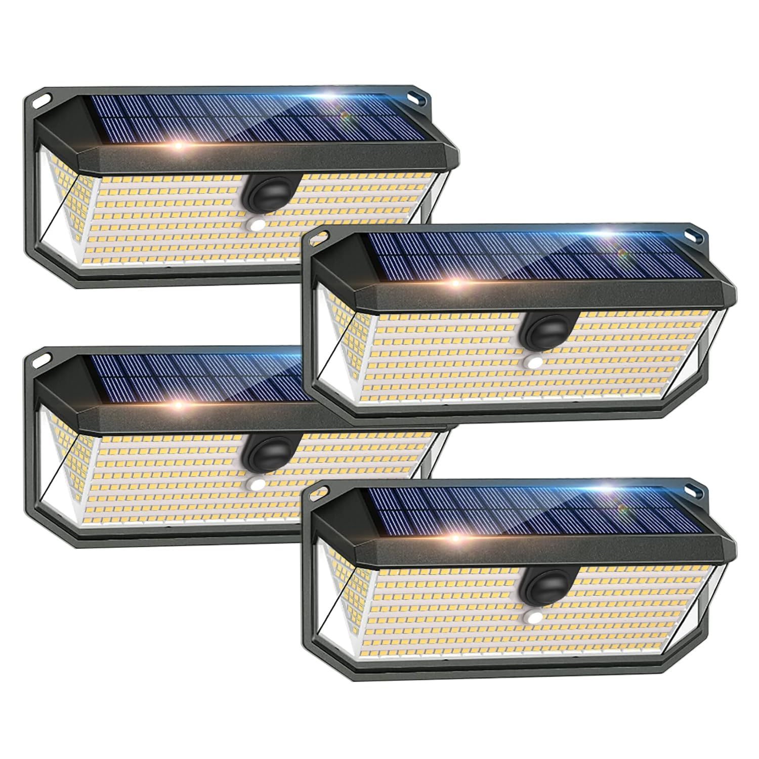 SyouHome Solar Lights Outdoor, 4000LM 380 LEDs Solar Motion Lights Outdoor Waterproof, 3 Modes 270 Wide Angle Solar Security Lig