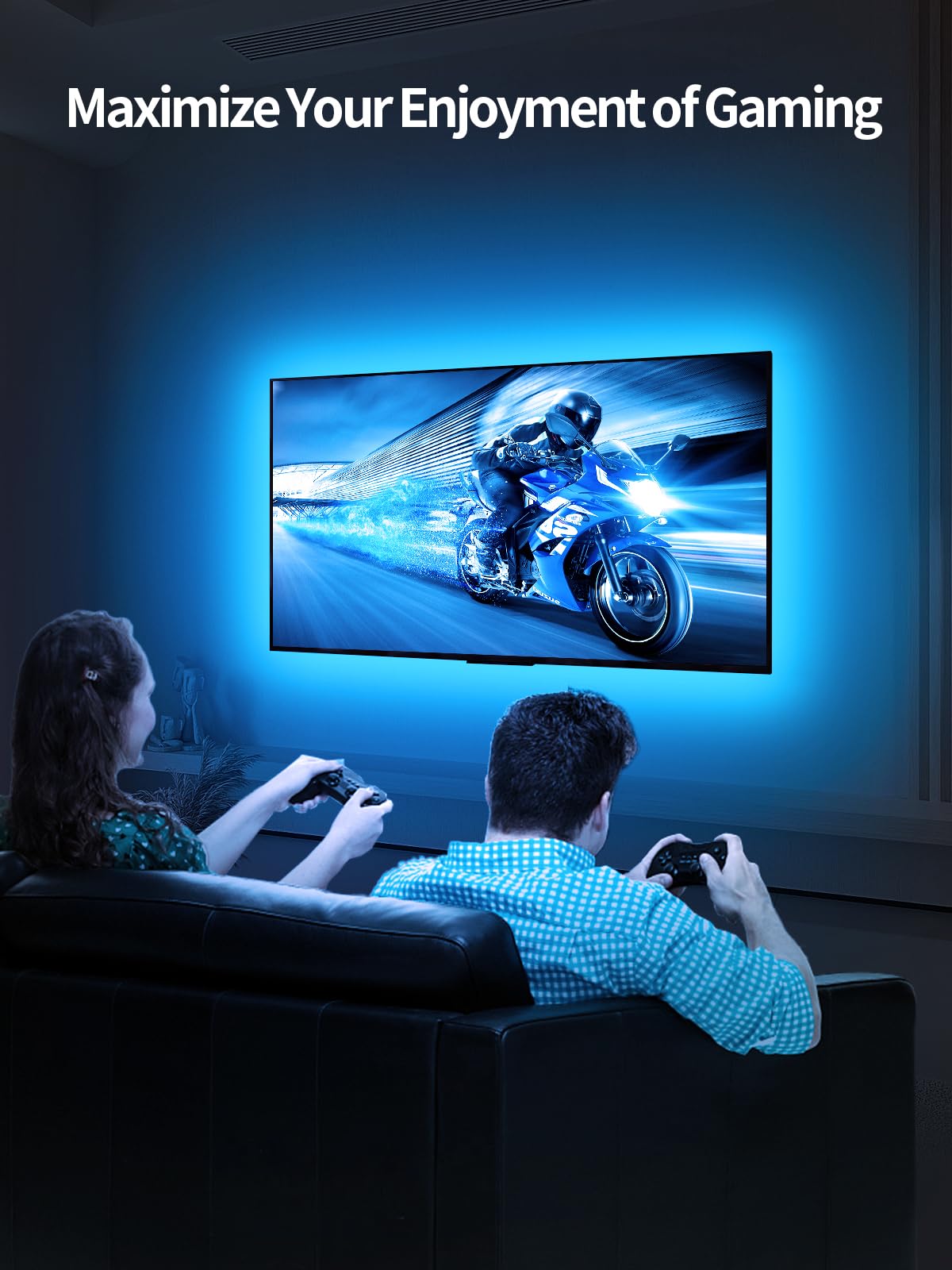 Kantutoe Tv Lights Behind, 19.68Ft Led Lights For 55-85 Inch Tv, Rgb Tv Backlight, Music Sync Bluetooth App And Remote Control S