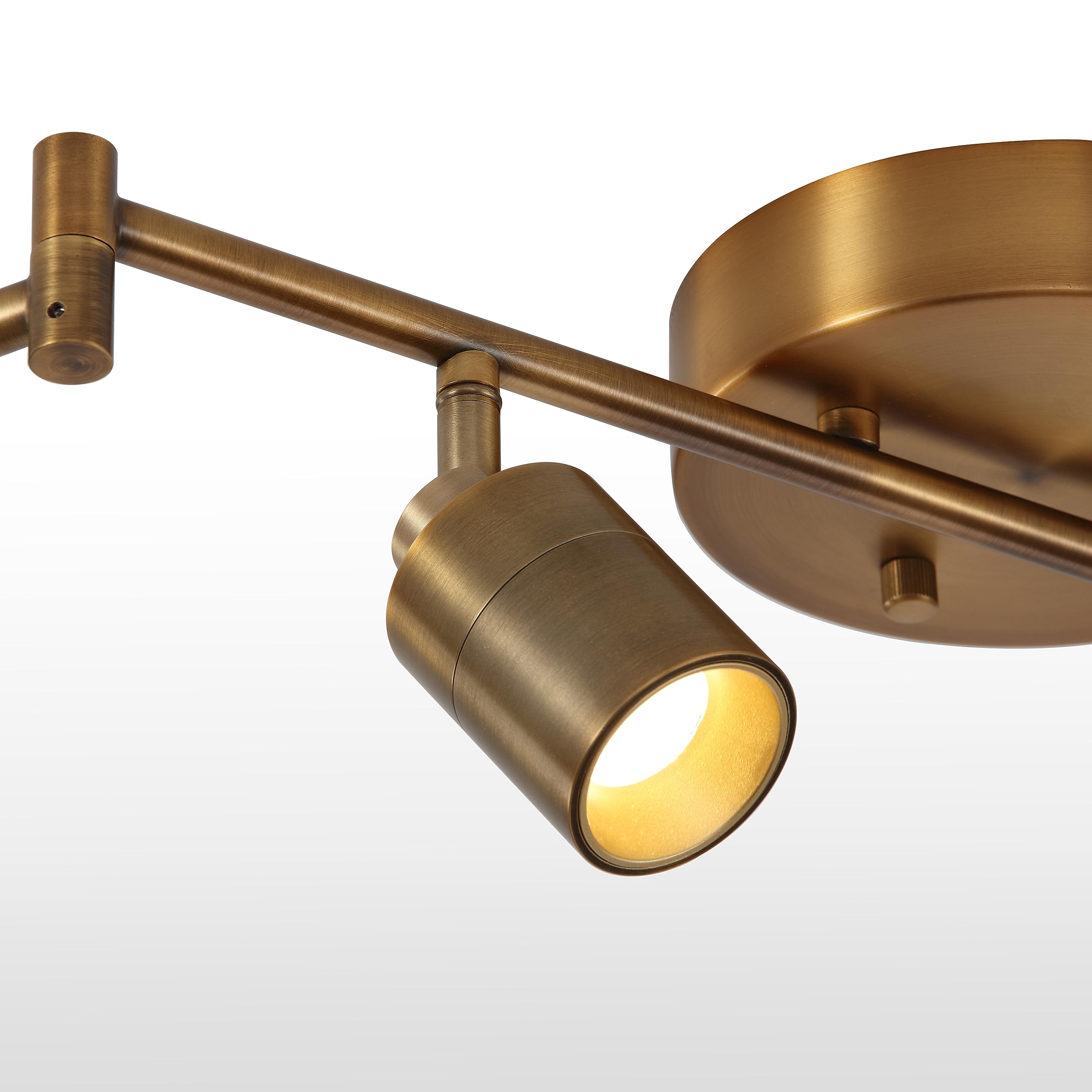 Vidalite Shura - 6-Light Brushed Brass Integrated Led Swivel Track Light W/ Rotatable Heads & Adjustable Arms, 5 Ft. Ceiling Tra