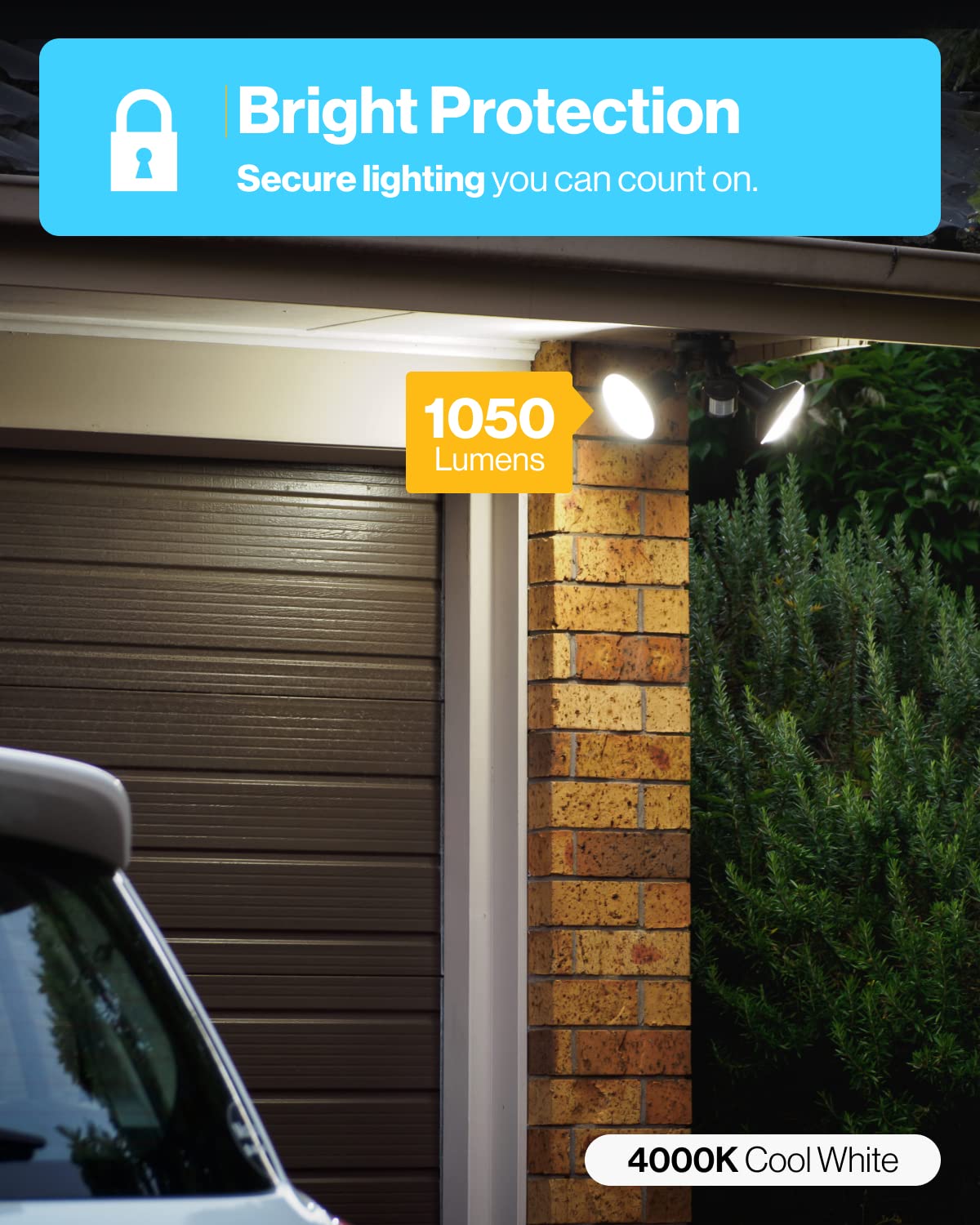 Sunco 6 Pack Outdoor Led Flood Home Patio Driveway Light, Waterproof Par38 Led Bulb, Cri90 4000K Cool White Dimmable, 100W Equiv