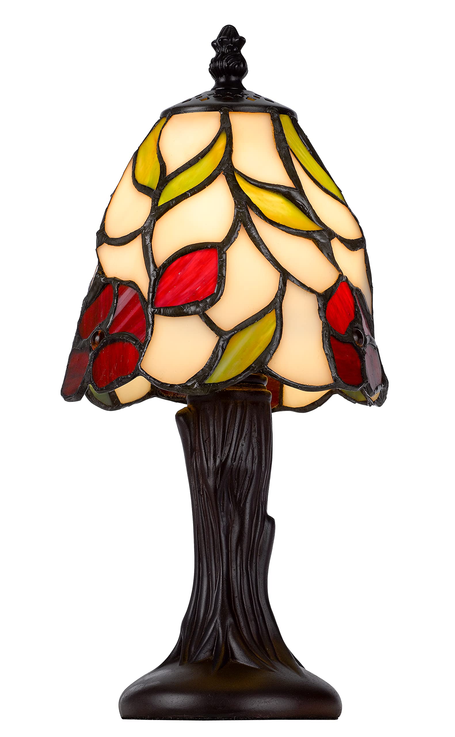 Cal Lighting BO-3114AC Tiffany Accent Lamp, 25W, Metal/Resin, Dark Bronze