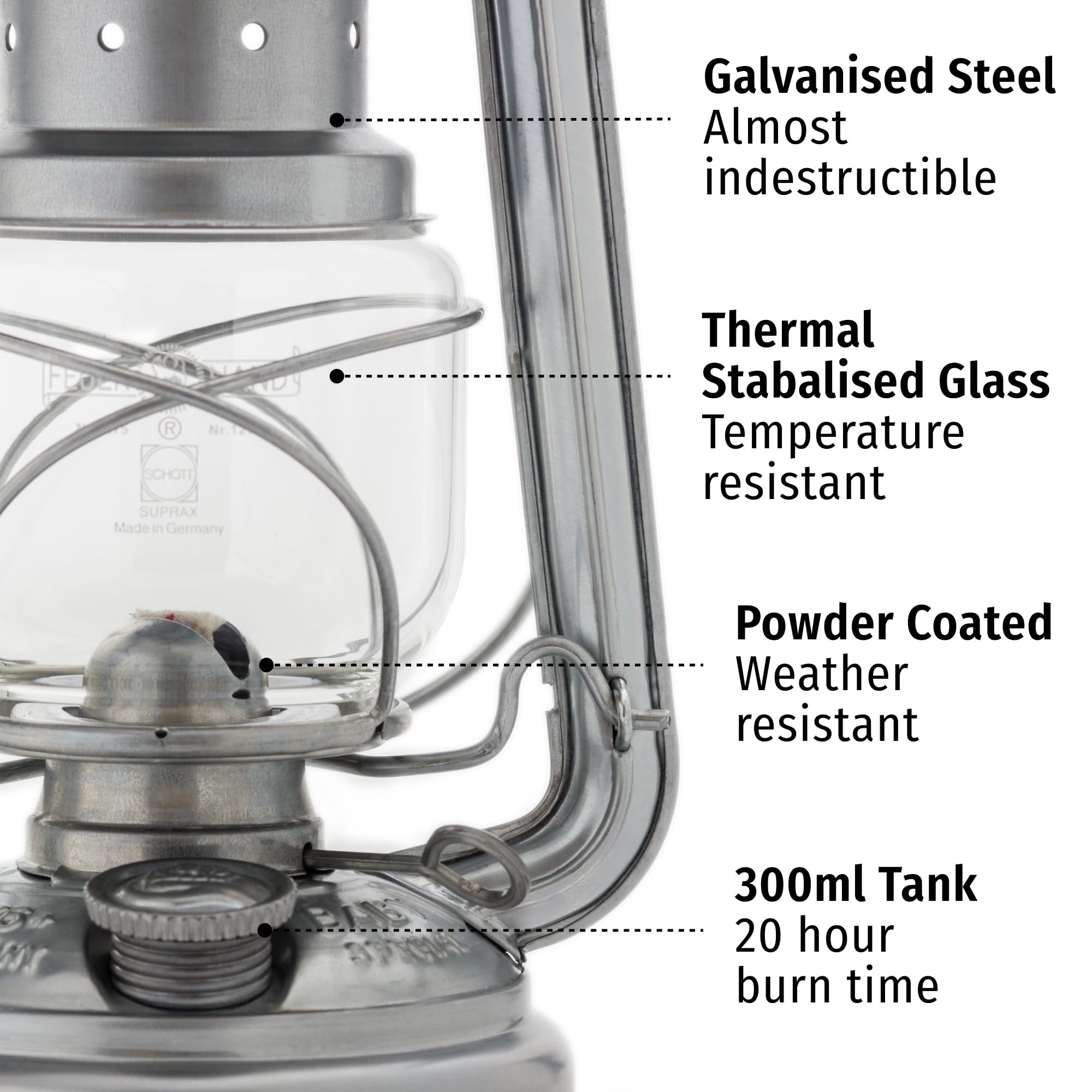 Feuerhand Kerosene Lantern, Weather Resistant, 10 Inches, Ruby Red, Model 8219647
