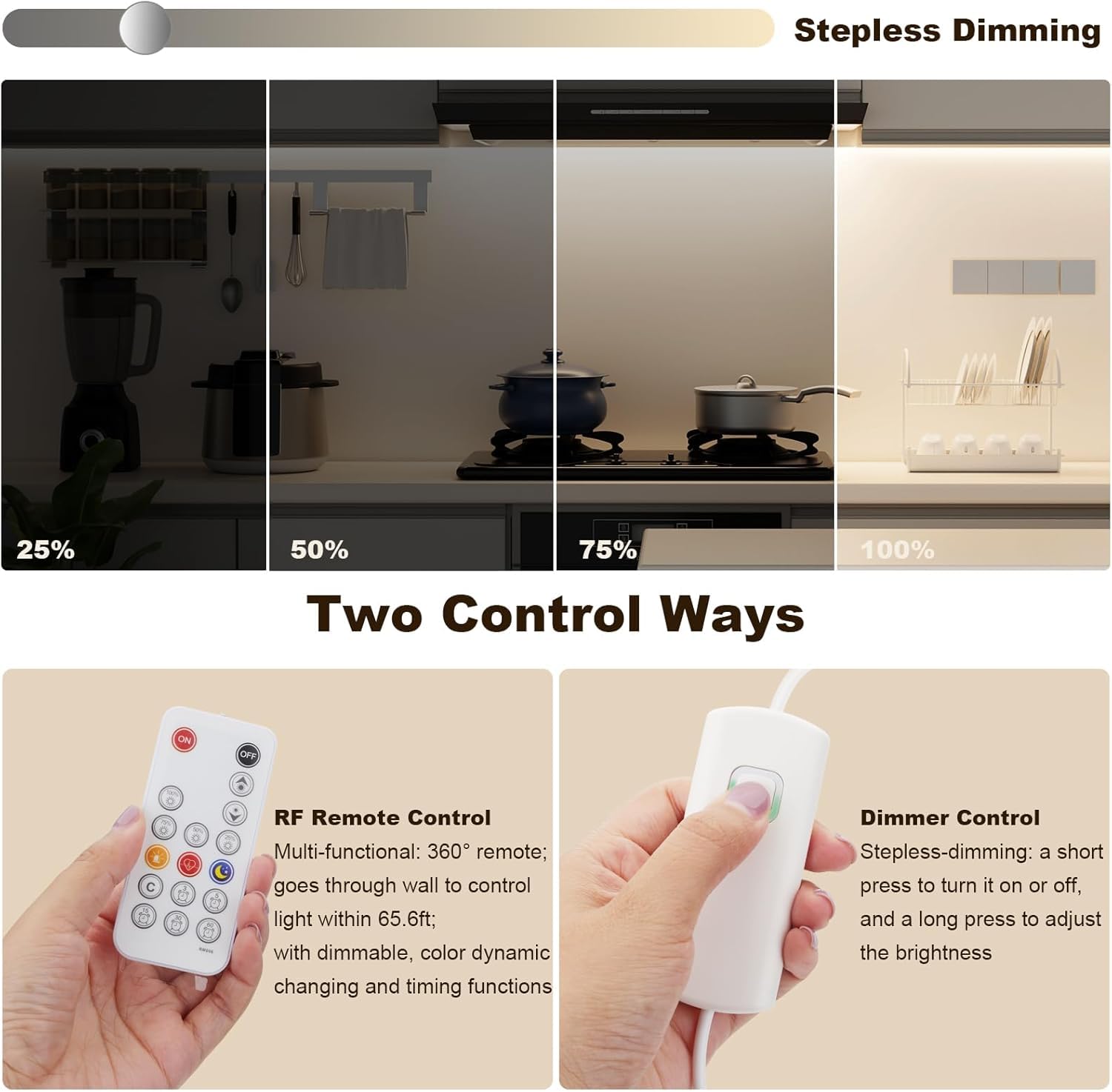 My Beauty Light Bright Silicone Led Under Cabinet Lights  3.8Ft Plug-In 4000K 950Lm Warm White Dimmable Under Cabinet Lighting Strip With Rf Remote For Kitchen  Under Counter  Bedroom  Bathroom Decor