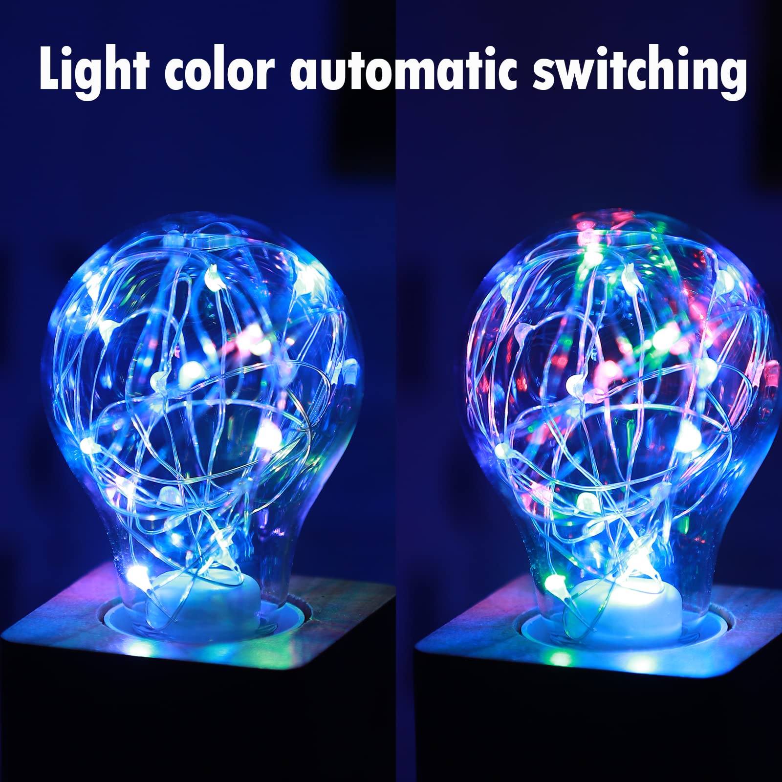 Howorr Rgb Color Changing Led Fairy Light Bulbs, 15W Equivalent Cute Light Bulbs For Pendant Light Fixtures, Bedroom, Living Roo