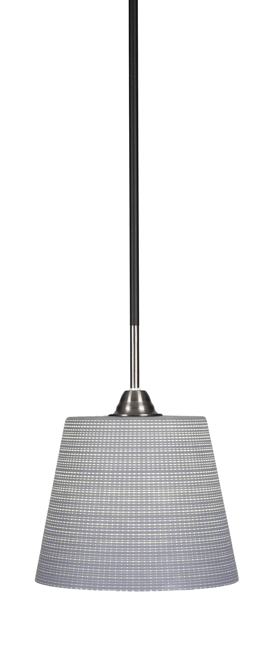 Toltec Lighting Paramount 1 Light Mini Pendant In Matte Black & Brushed Nickel (3401-Mbbn-4082)