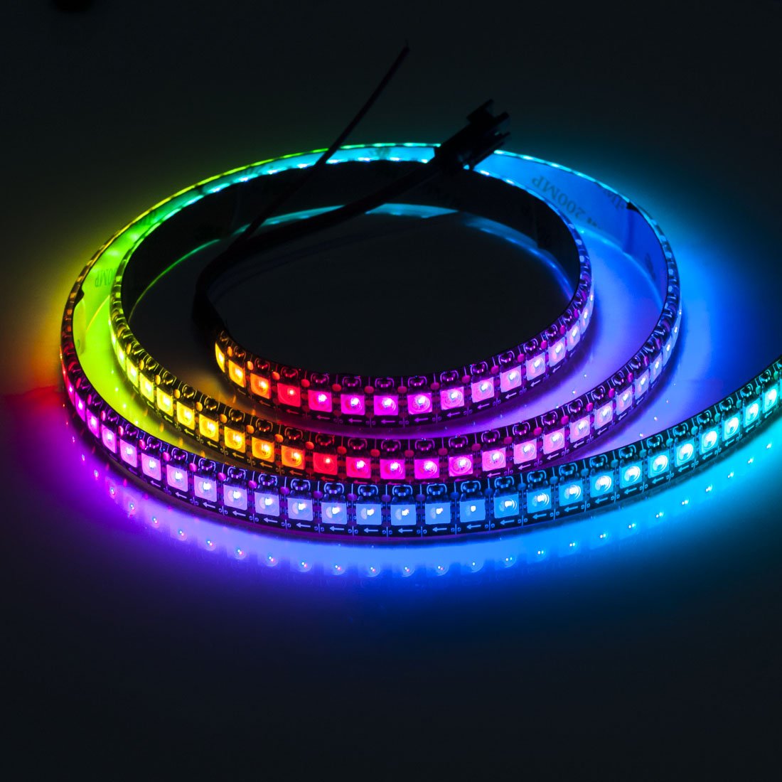 BTF-LIGHTING RGBW LED Strip, SK6812 Cool White & RGB, 3.3ft, 144 LEDs, Black PCB, IP65 Waterproof, Flexible Lighting Solution