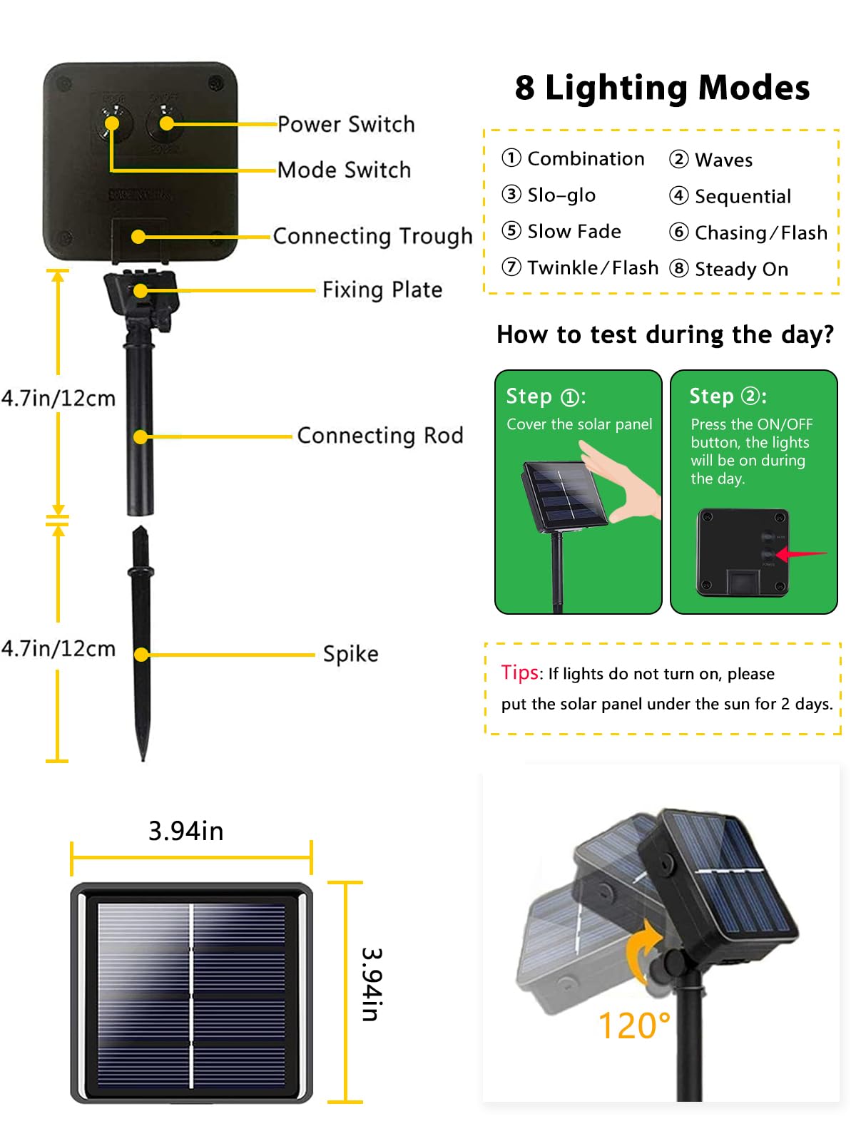 4 Pack Total 800 Led Solar Christmas Lights Outdoor  Solar String Lights For Outside With 8 Modes  Waterproof Green Wire Solar Powered Tree Light For Xmas Party Yard Garden Decorations (Warm White)