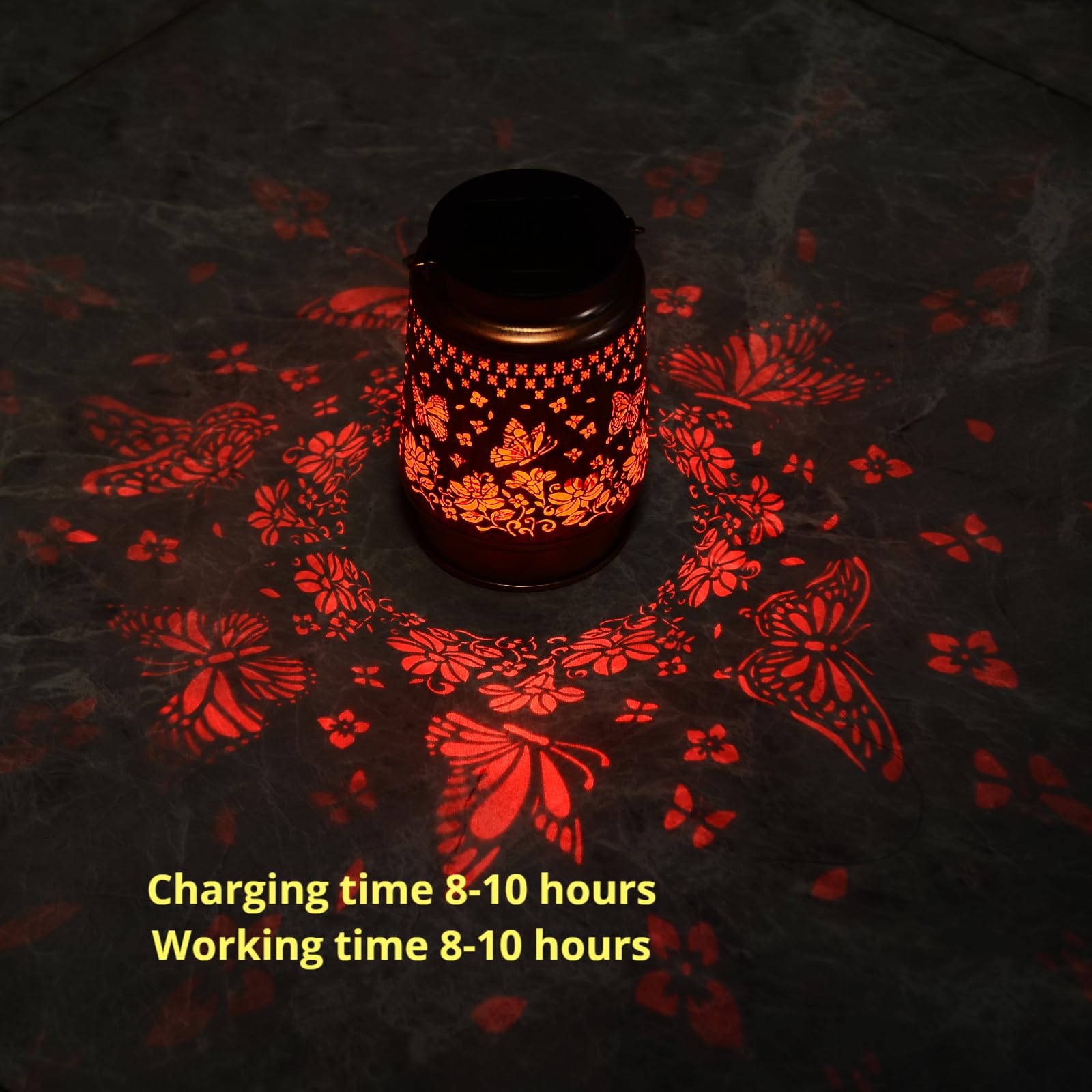 Butterfly Solar Colorful Lanterns Outdoor Waterproof Hanging  Gifts For Mom Grandma Women  Automatic Color Changing Light  Metal Decor Lanterns For Garden Patio Yard Lawn Backyard