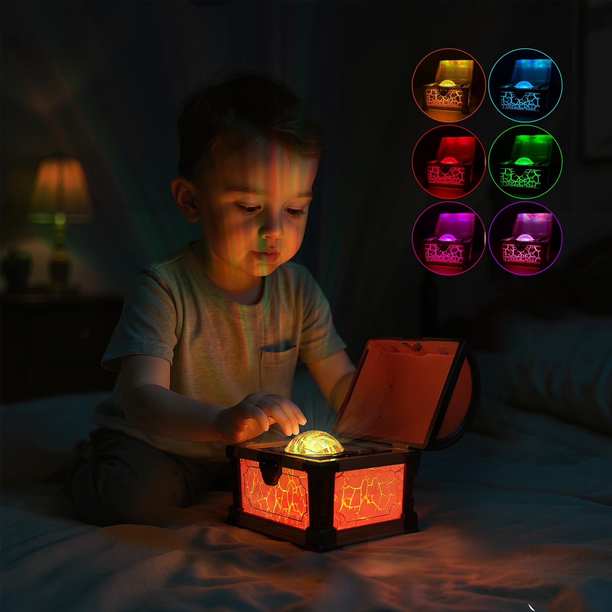 L LOHAS LED Treasure Projector Night Light, Galaxy & Northern Lights, 8 Colors, Remote Control, Pink, Model USA-YKFW03209USB