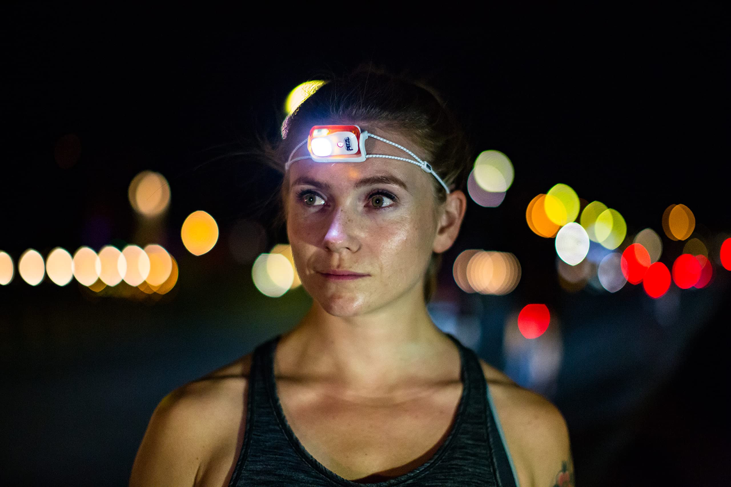 PETZL BINDI Headlamp - 200 Lumen, Ultra-Compact, Rechargeable, Plastic, Size: zzzz-s, Orange, Model: E102AA01