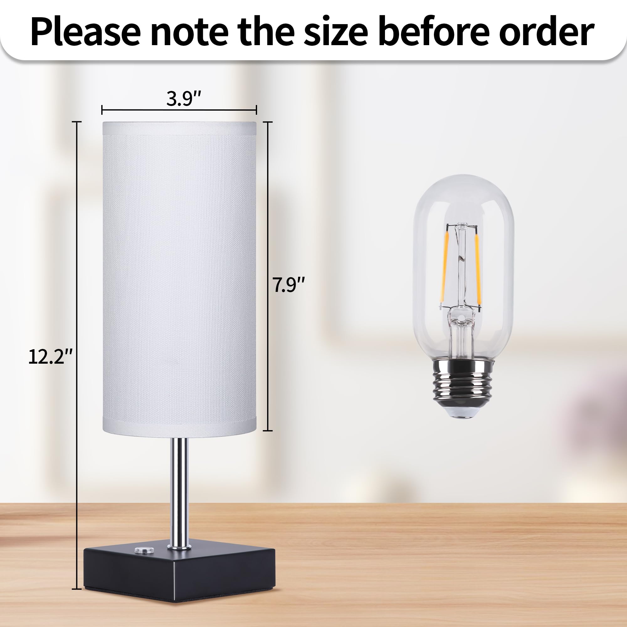 Plmmy Cordless Table Lamp, Rechargeable Lamp Touch Control Dimmable, Battery Operated Small Bedside Table Lamps For Night Stand,