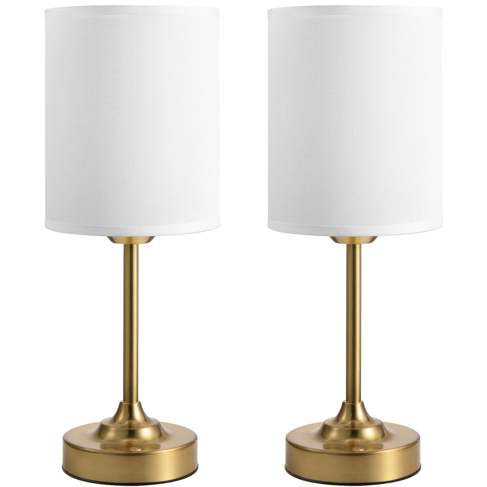 Touch Control Cordlss Table Lamp  Usb-C Rechargeable Lamp With Stepless Dimming  4000Mah Battery Operated Vintage Bedside Lamp For Bedroom  Living Room  Night Light & Emergency Lighting  Brass  2 Pack