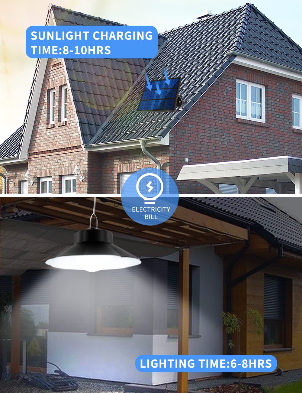 Solar Shed Lights Outdoor Indoor,Led Dusk To Dawn Battery Powered Pendant Lights With Remote Control 4 Modes(Timer Lighting|Auto