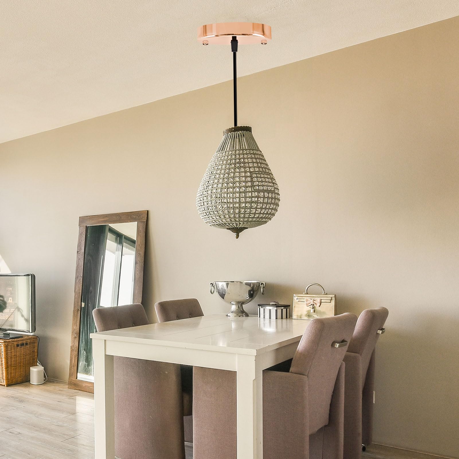 Sangle Sopffy Pendant Light Canopy Kit  5.8 Inches Ceiling Lighting Canopy Kit With All Mounting Hardware Modern Chandelier Ceiling Plate Cover For Pendant Lighting Fixtures (French Gold  5.8 Inch)