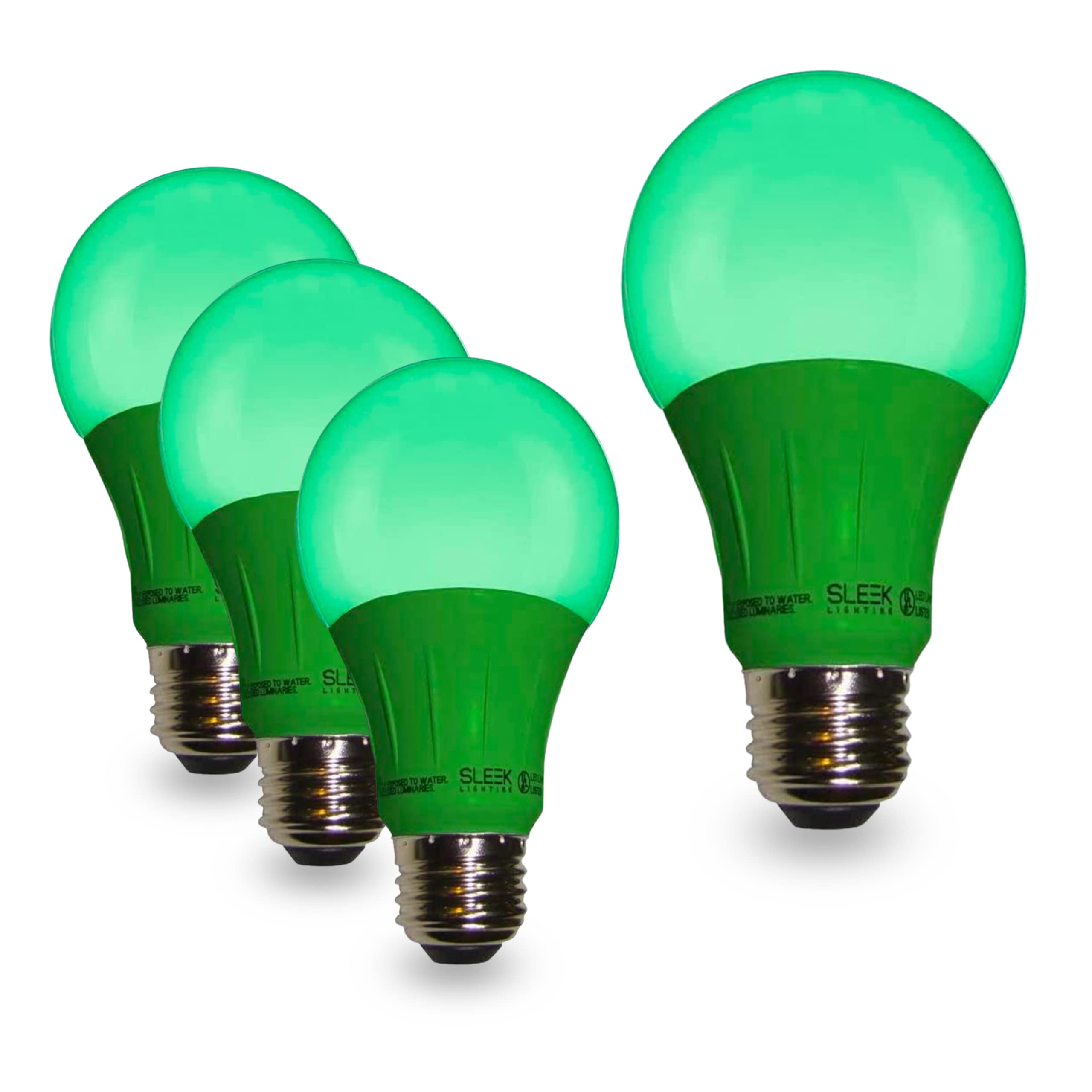 SLEEKLIGHTING LED A19 Light Bulb - 3-Watt Energy Saving - UL-Listed - Red and Green - Lasts Over 20,000 Hours
