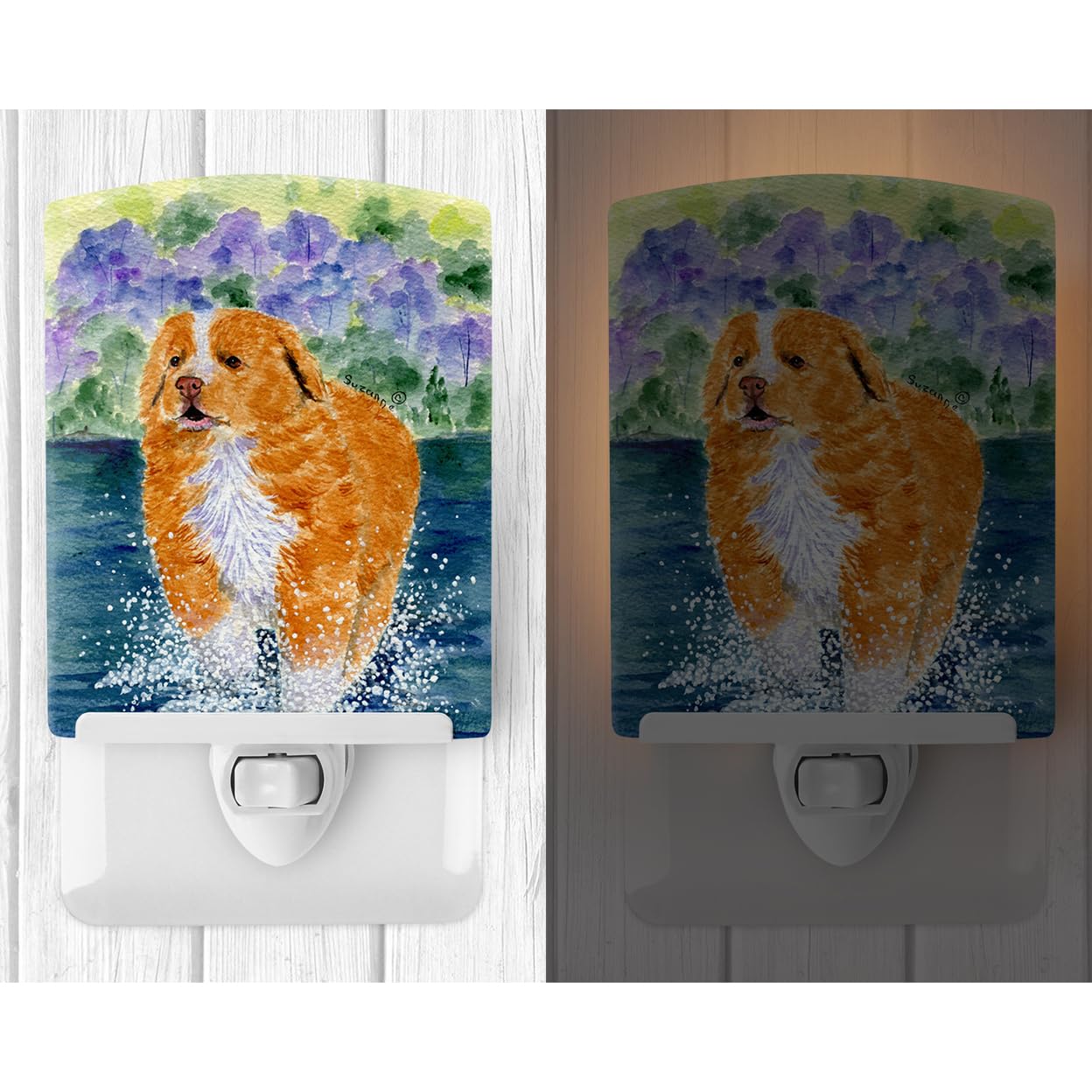 Carolines Treasures Ceramic Night Light, UL-Certified, 6x4x3, Nova Scotia Duck Toller, Model SS8619CNL, Multicolor