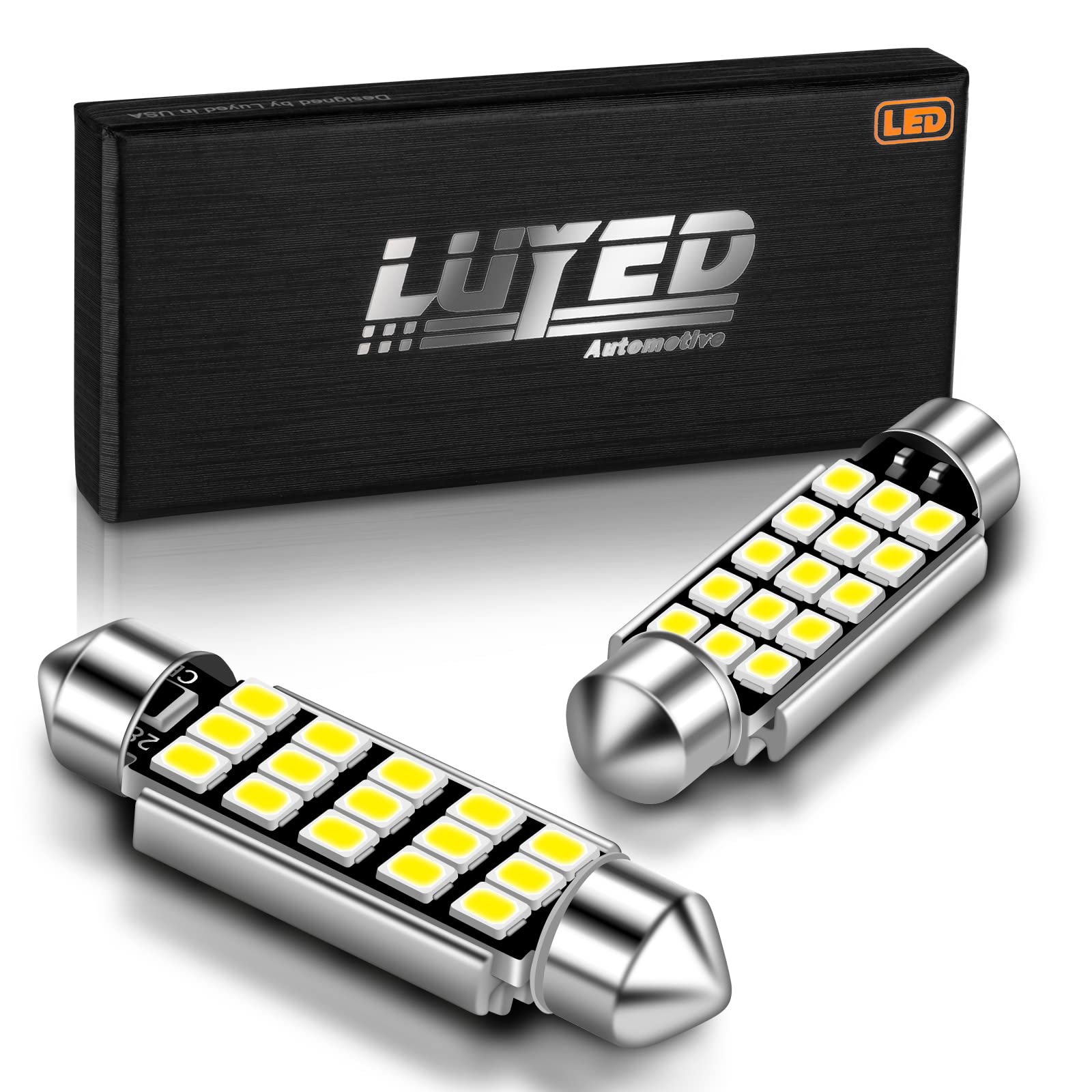 LUYED 578 569 211-2 212-2 LED Bulbs Xenon White 360 Lumens Super Bright 2835 15-EX Chipsets Used for Interior Dome Map Door Cour