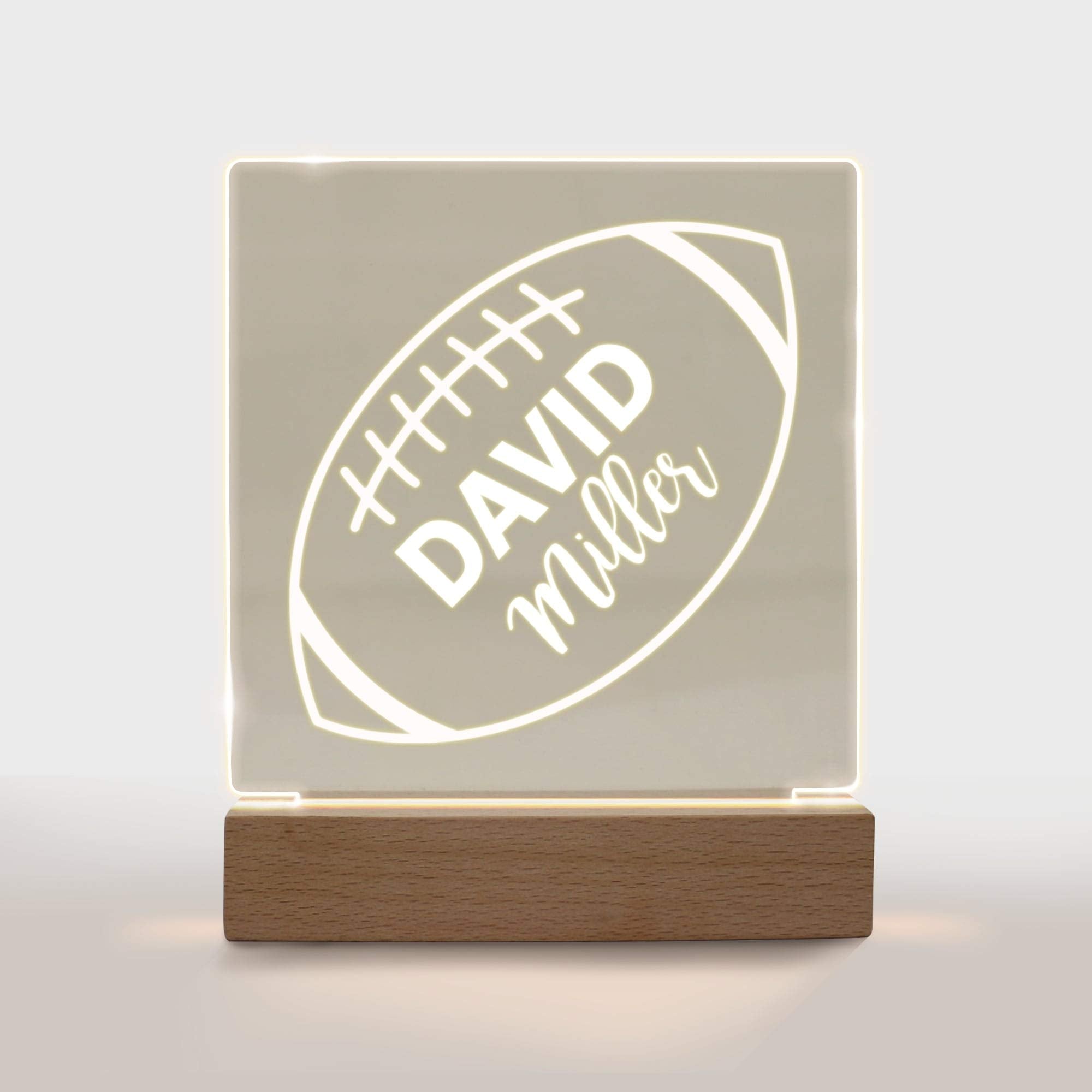 Personalized Night Light For Kids Girls Boys Customized Gifts For Baby Boy Bedroom Decor Football